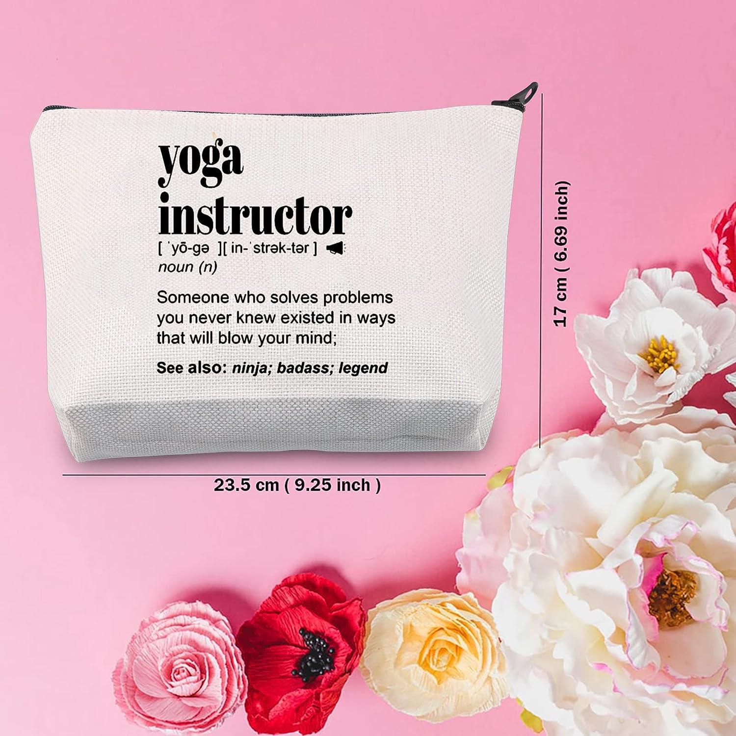 TSOTMO Yoga Instructor Zipper Pouch Makeup Bag Yoga Teacher Appreciation Gift  Yoga Instructor Thank You Gift Best Yoga Instructor Ever Gift (YOGA)