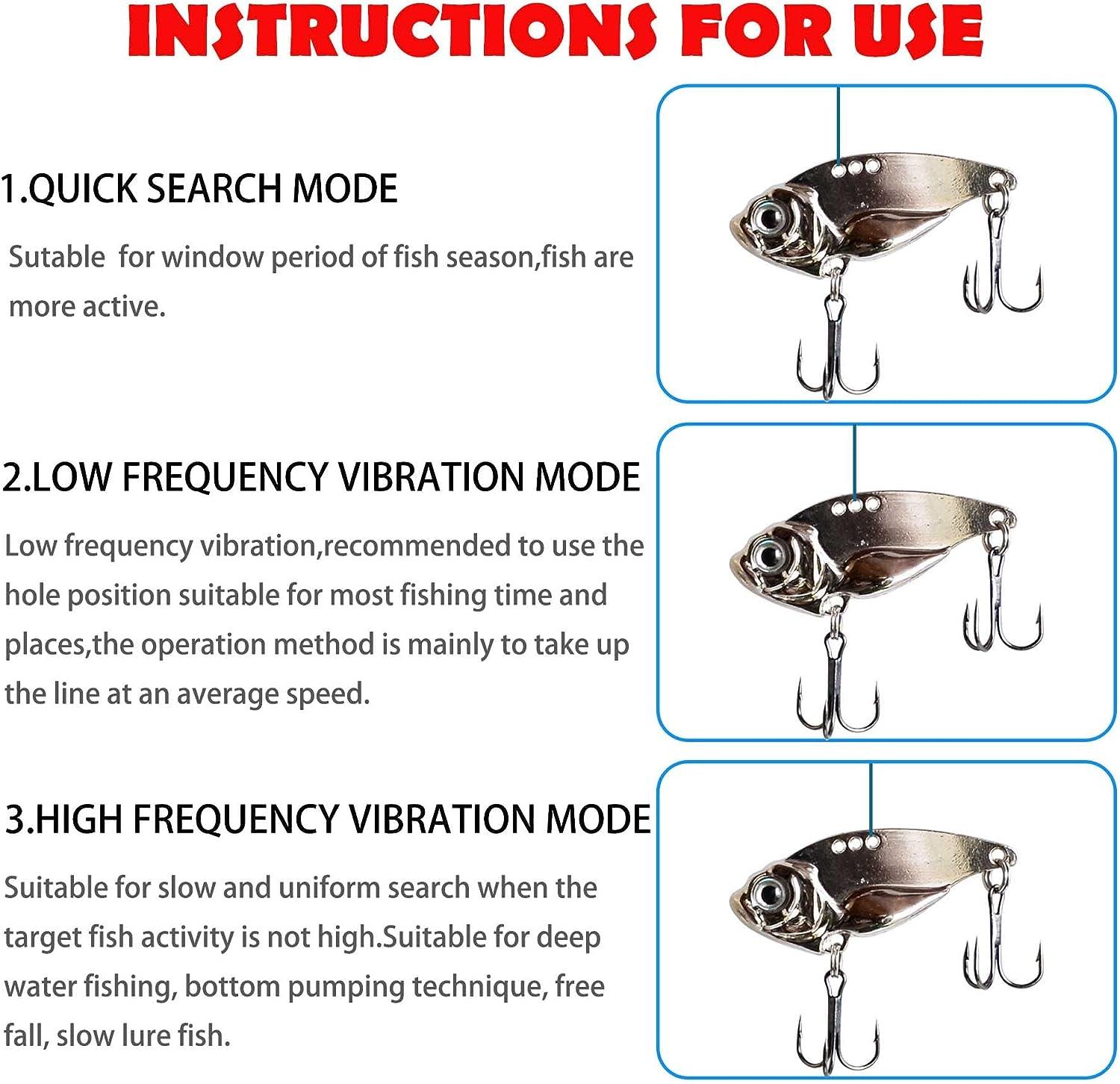 5PCS Fishing Spoon Lures Metal Spinner Blade Hard VIB Swimbaits Vibrating  Jigging Sinking Lure - Sharp Treble Hooks - Bass, Walleye, Trout - 0.25oz  to 0.71oz 0.54oz (15g) | Buy Now with
