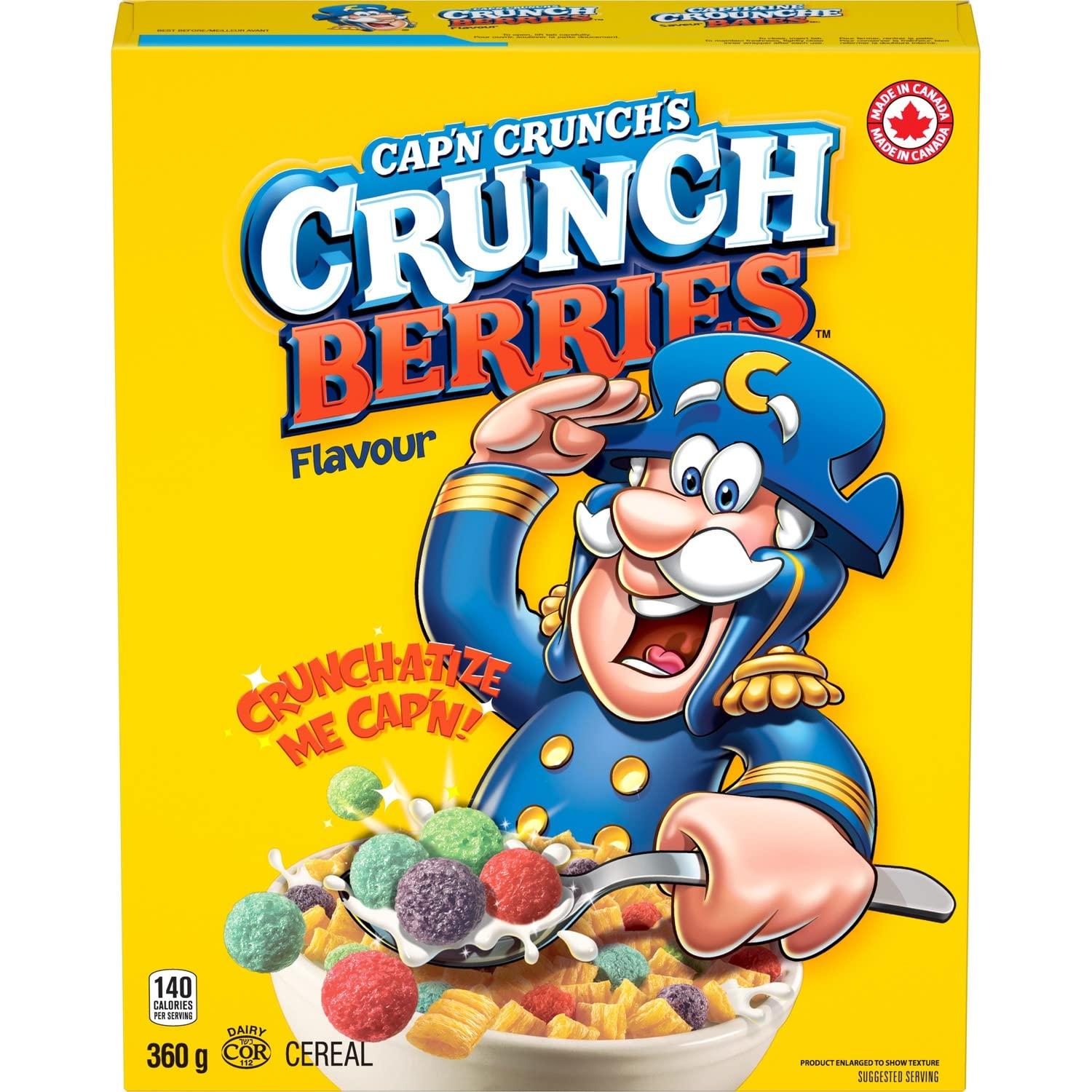 Cap'n Crunch Berries Cereal, 360g/12.7 oz, Box {Imported from ...