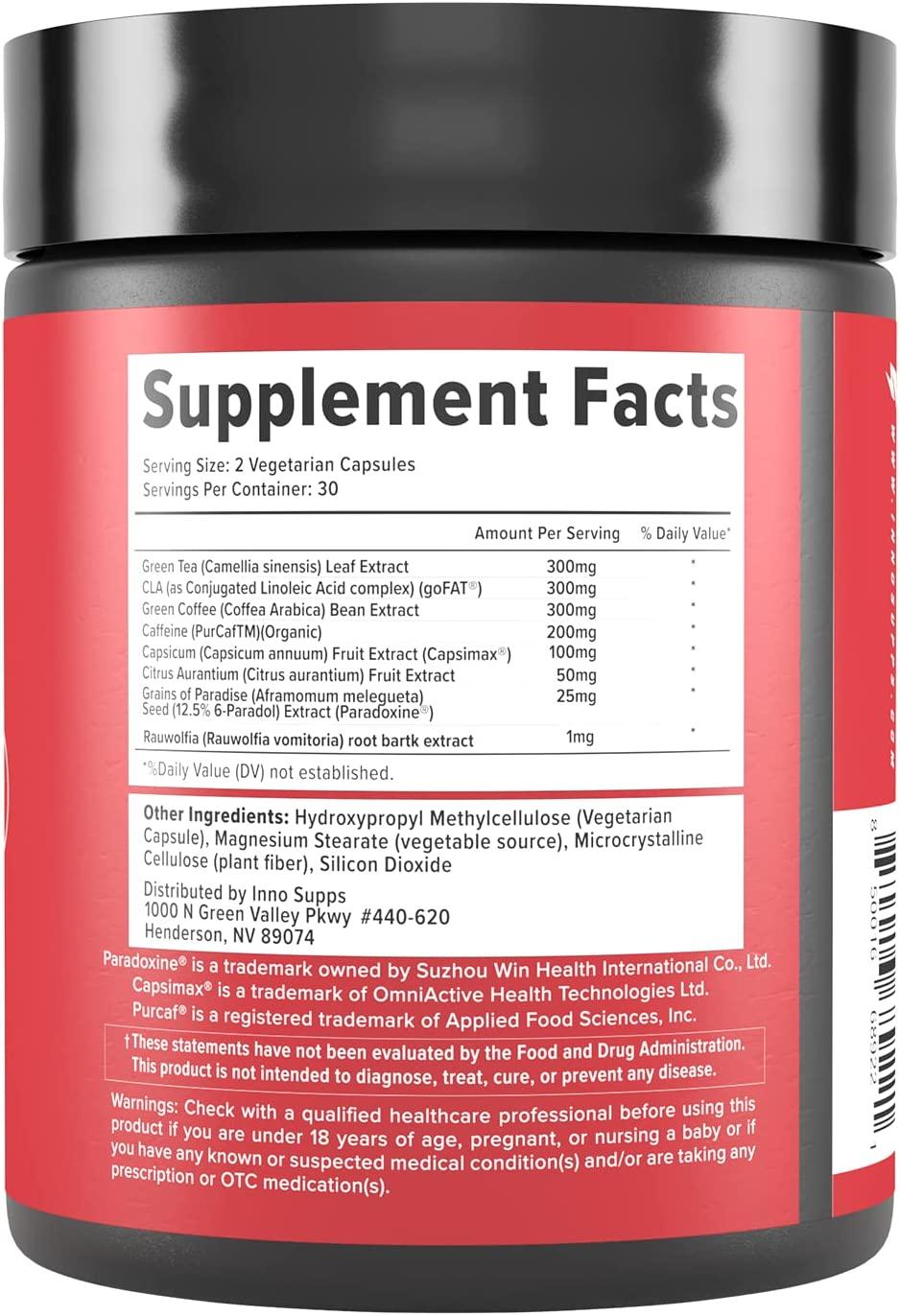 Inno Shred Day Time Fat Burner 60 Capsules Boost Metabolism & Energy