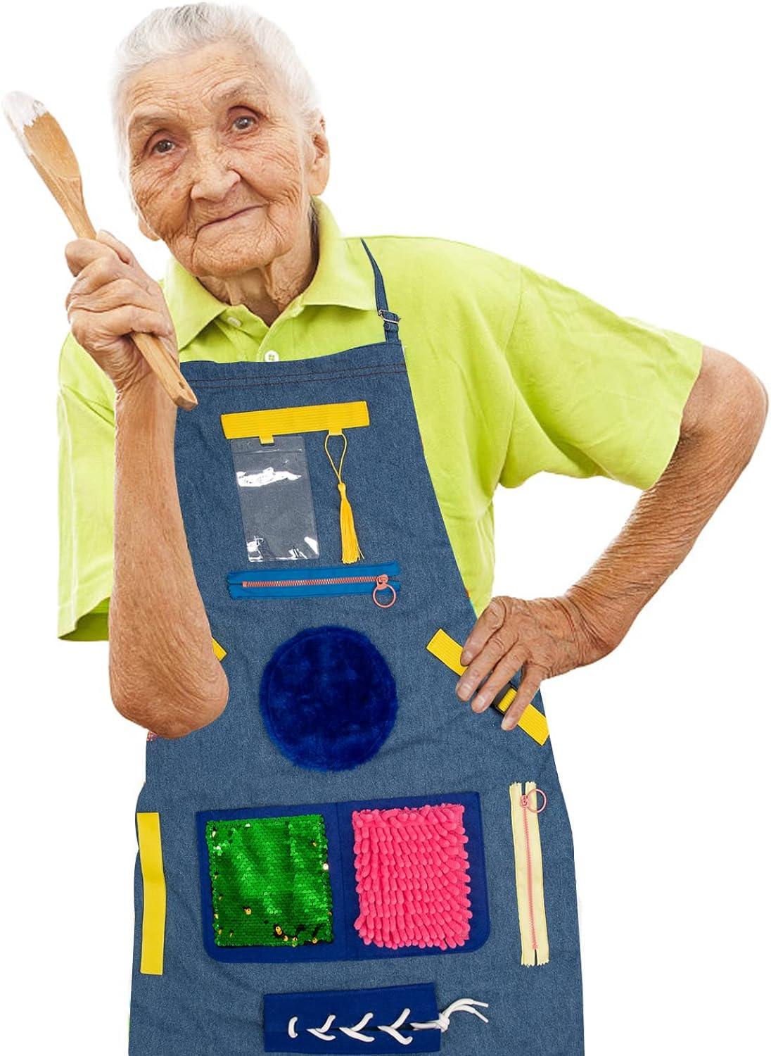 Nogsay Fidget Apron for Elderly Sensory Blanket for Dementia Patients