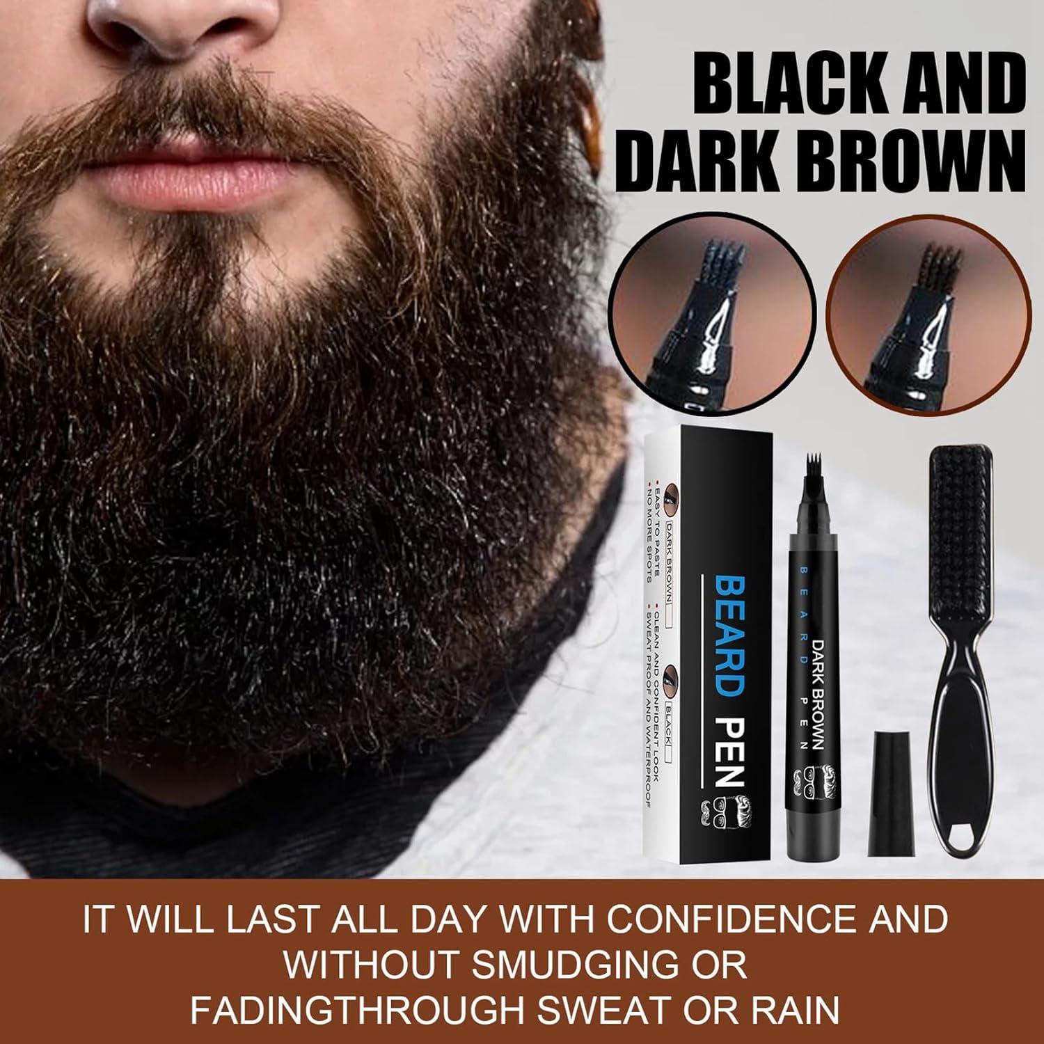 Beard Pencil Filler for Men - Beard Pen - Beard Brush Bristle