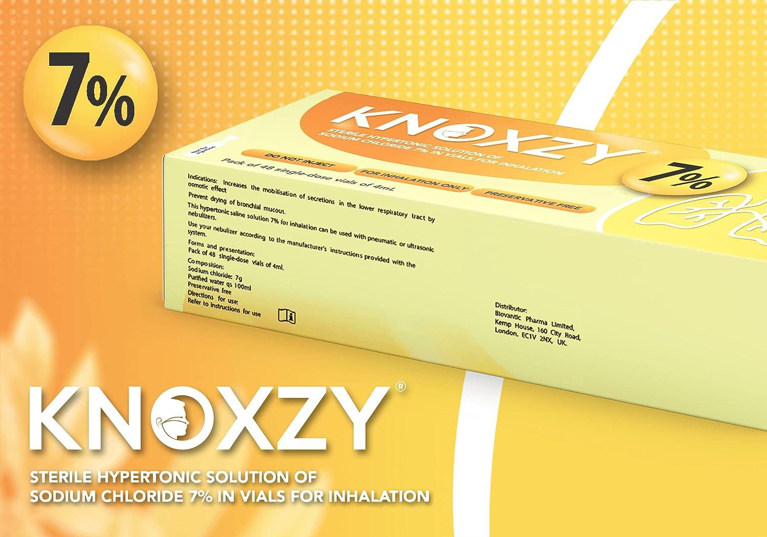 KNOXZY 7 Hypertonic Saline Solution for Nebulizer Machine 48 Vials