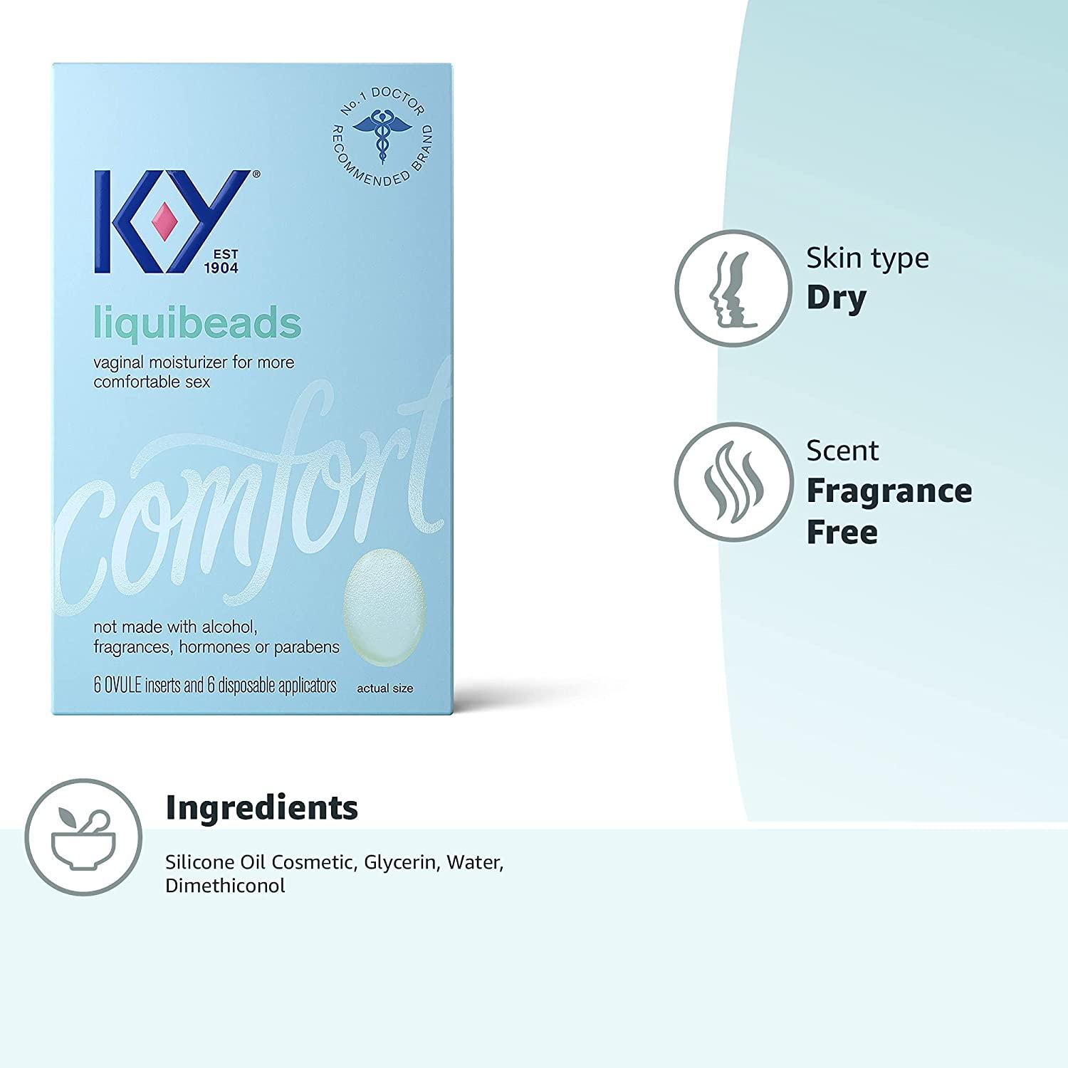 K-Y Liquibeads Silicone Lube 6 ct for Couples - Enhances Pleasure,  Moisturizes, Hormone & Paraben Free | Buy Now with Express International  Delivery | GoSupps.com