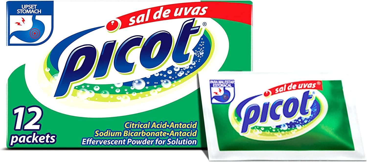 Sal de Uvas Picot, Effervescent Powder Solution, Antacid, 0.17 Oz, 6-Pack  of 12 Sachets, 6 Boxes