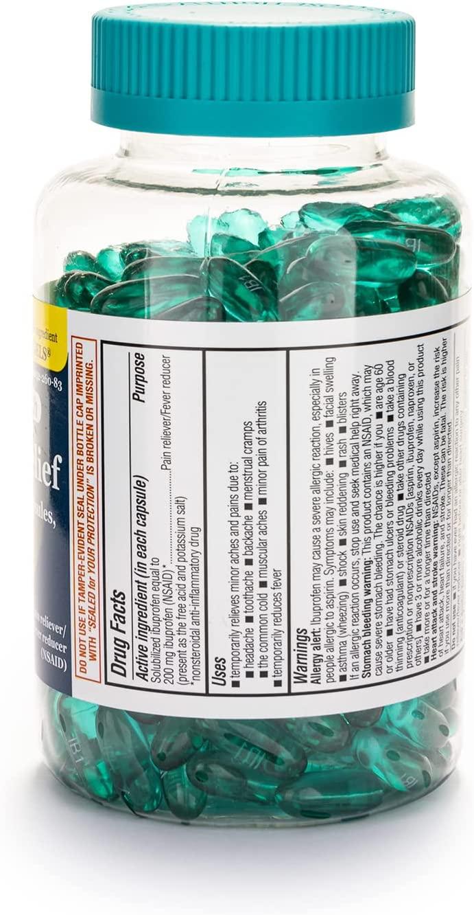 A+ Health Ibuprofen 200mg Softgels (NSAID) 300ct Made in USA