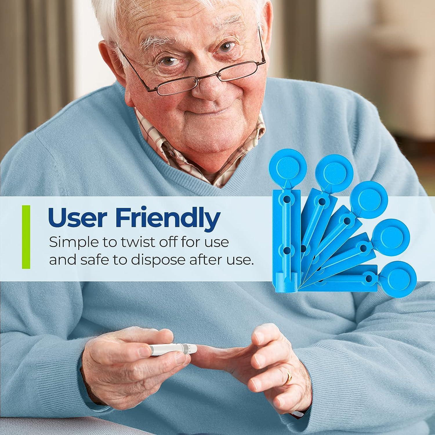 AUVON Lancets for Diabetes Blood Glucose Testing, 28G 100 Count