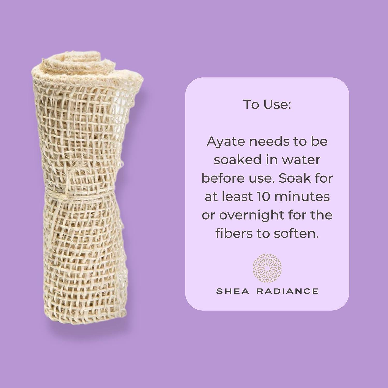 Shea Radiance Ayate Exfoliating WashCloth 100 Natural Agave Fiber