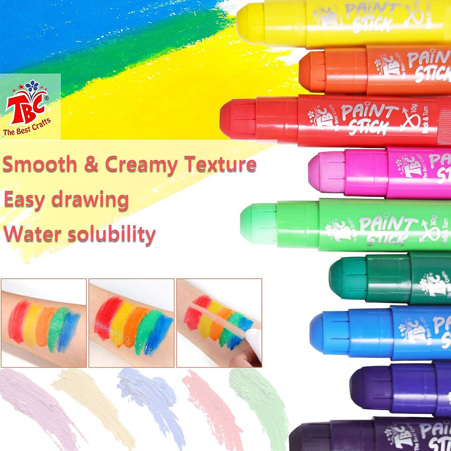 TBC The Best Crafts Finger Crayon,16 Vibrant Colors,Washable and Non-Toxic,Baby Finger Paint Crayons Sticks
