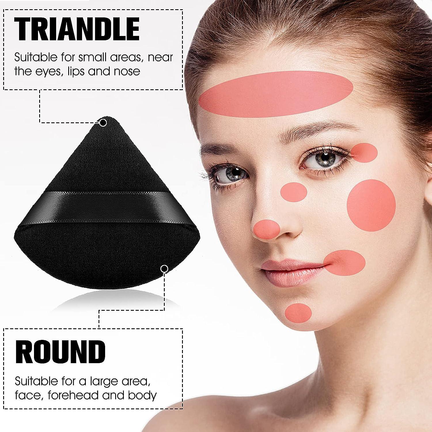 WLLHYF 2 Pieces Triangle Powder Puff Face Makeup Sponge Wedge Shape