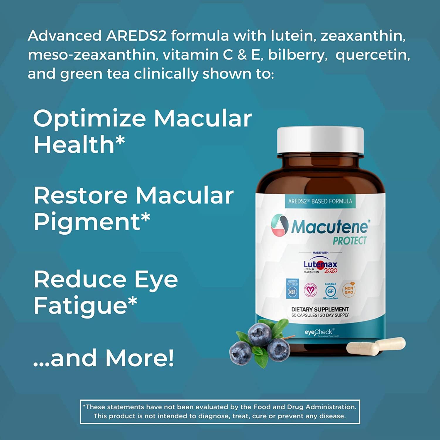 Natural Eye Health Vitamins with Bilberry Zeaxanthin Lutein Macular