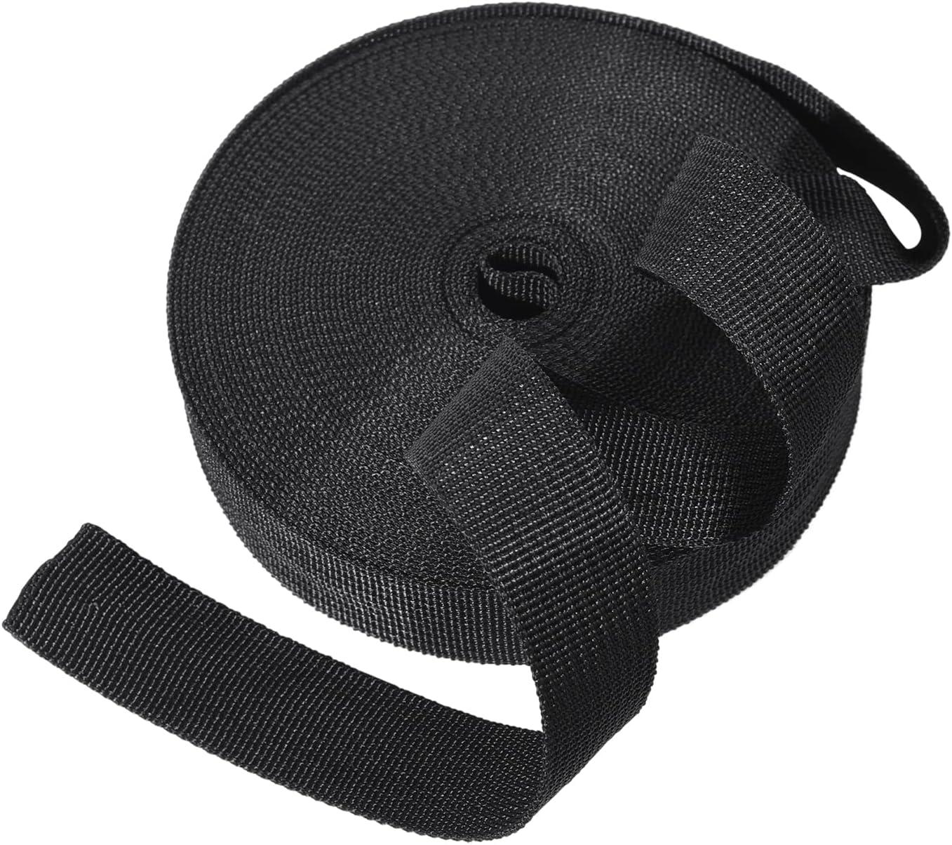CooBigo Nylon bing 1 Inch Heavy Duty Black Nylon bing Straps 1