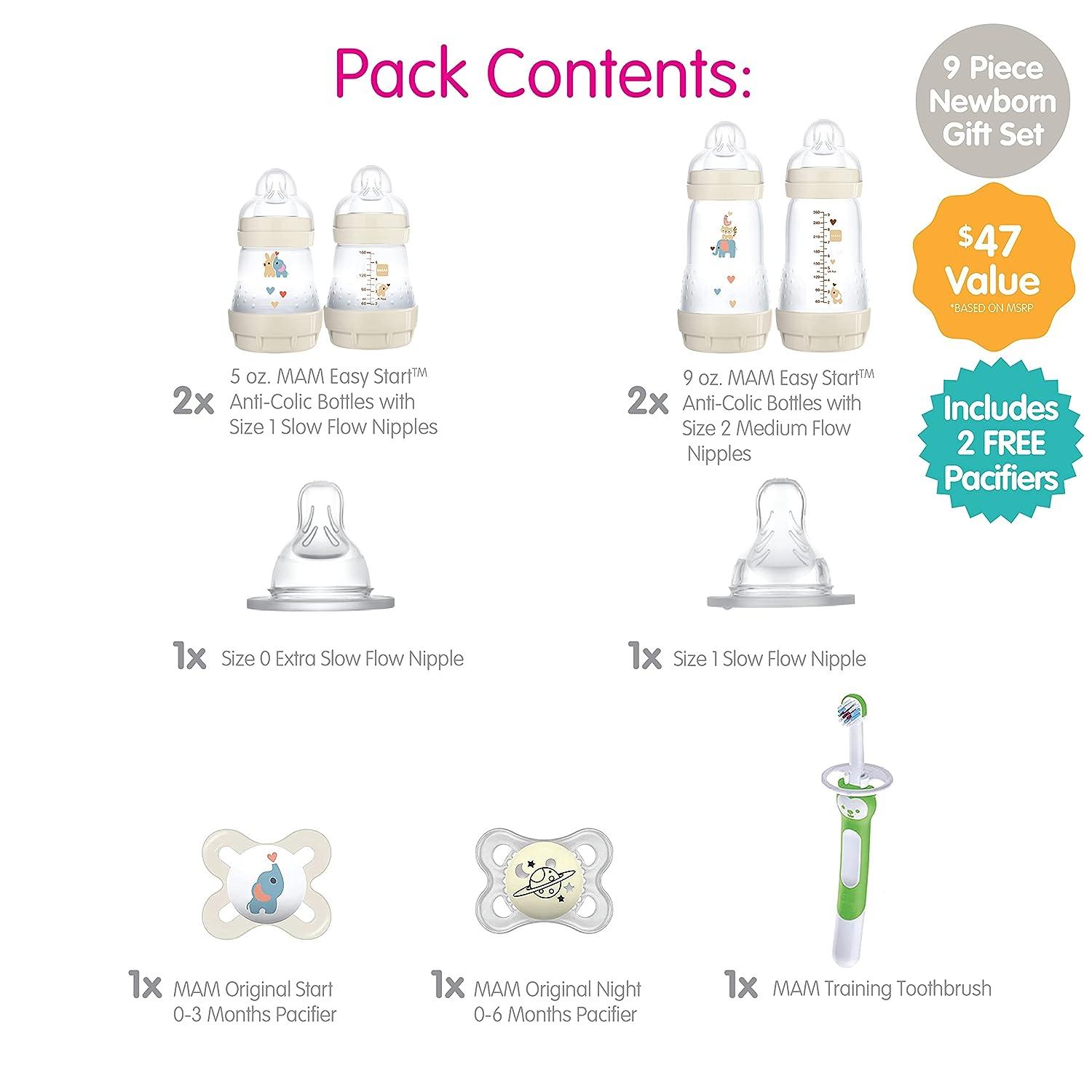 MAM Welcome Home Gift Set (9-Piece) Easy Start Anti-Colic Baby