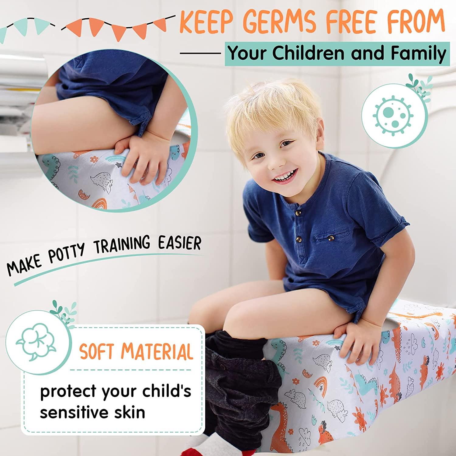 50 Pack Extra Large Toilet Seat Covers Disposable Waterproof Toddler Toilet Covers, Individually