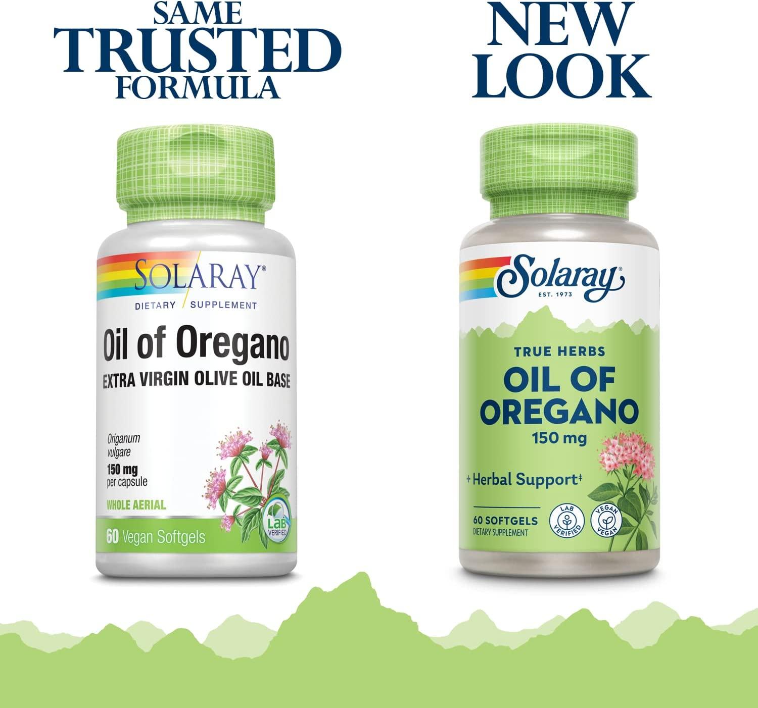 Solaray Oil of Oregano 150 mg Softgels with Olive Oil Immune