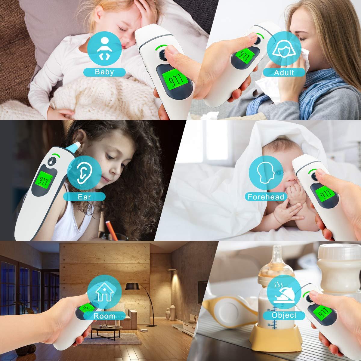 Baby Temp DuoScan Ear and Forehead Infrared Thermometer, Instant Results.  For babies, children and adults, Contact-less, Touchless, and Accurate