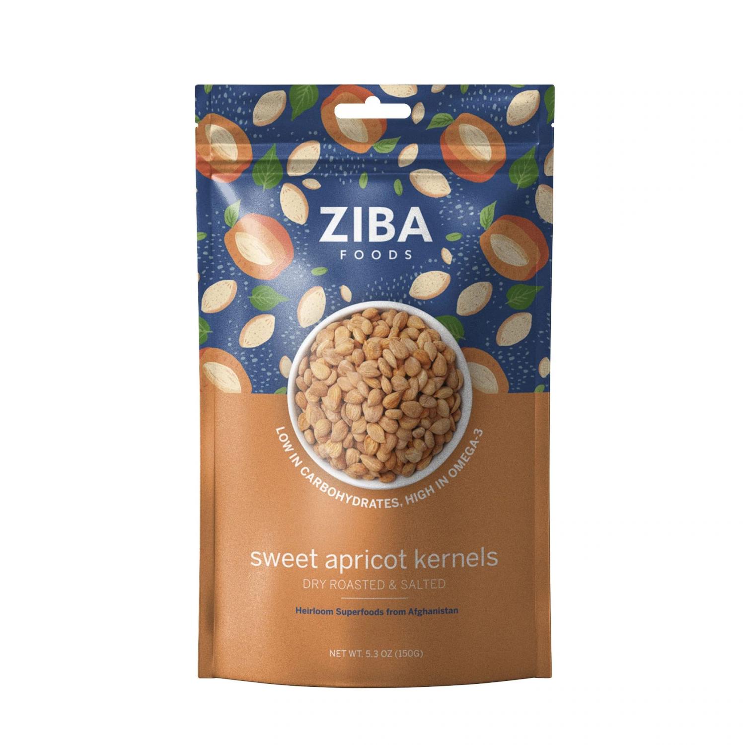 Ziba Foods Wild Grown Sweet Apricot Kernels NonGMO, Vegan, Whole 30