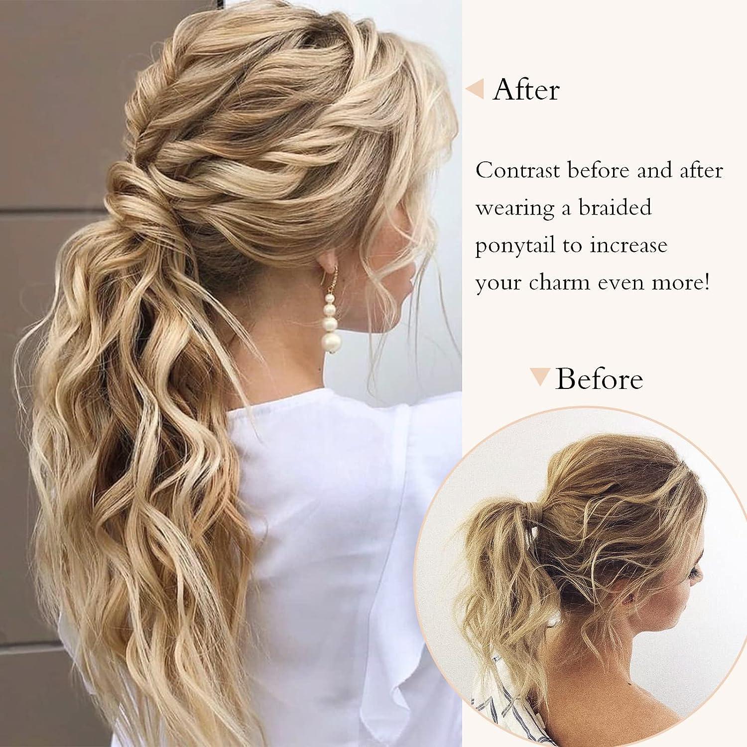 Iza 32inch Synthetic Flexible Steel Wire Wrap Around Ponytail Length  Ponytail Extensions Blonde Ponytail Hairpieces For Women - Synthetic  Ponytails(for White) - AliExpress