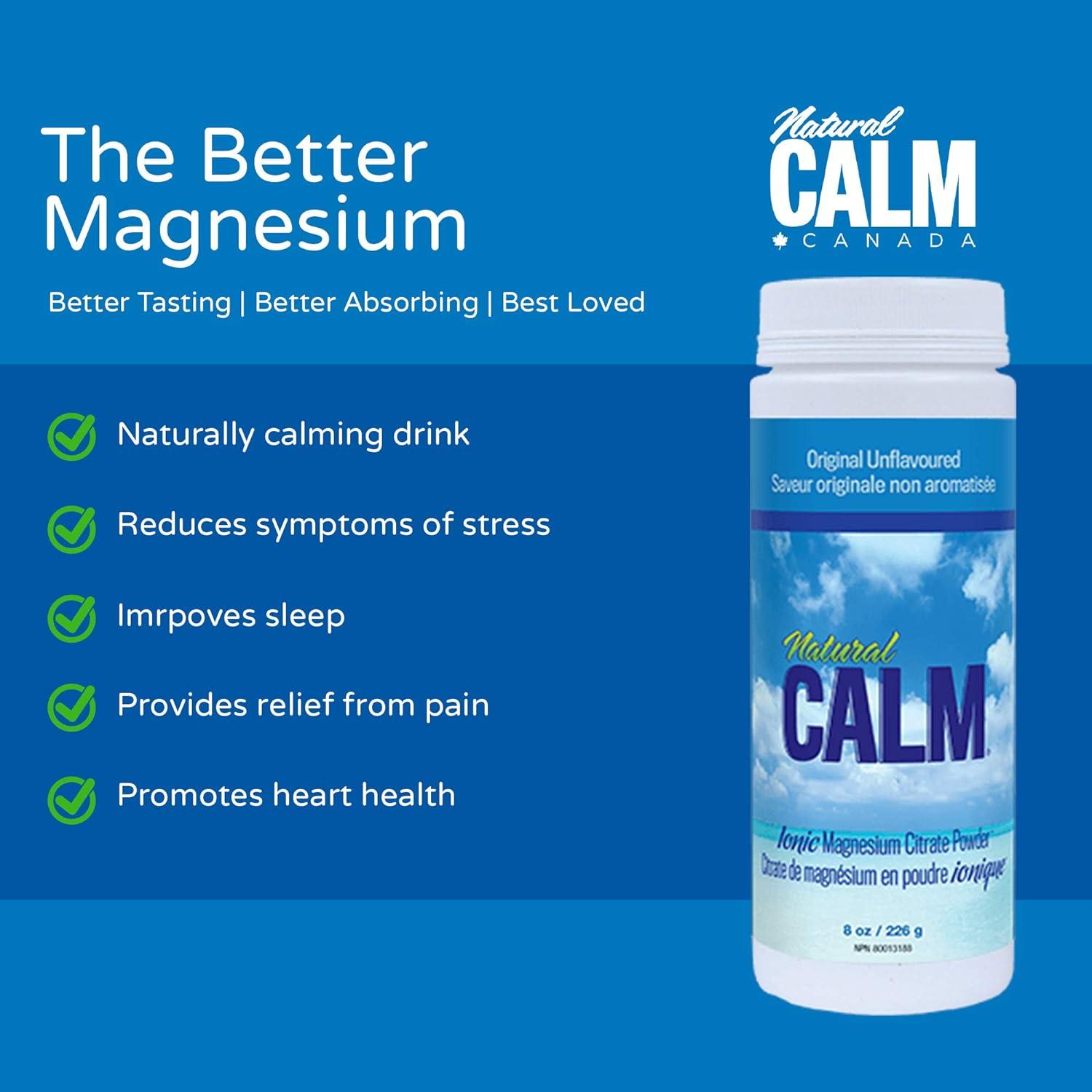 Natural Vitality Original Natural Calm Ionic Magnesium Citrate Powder 8 OZ