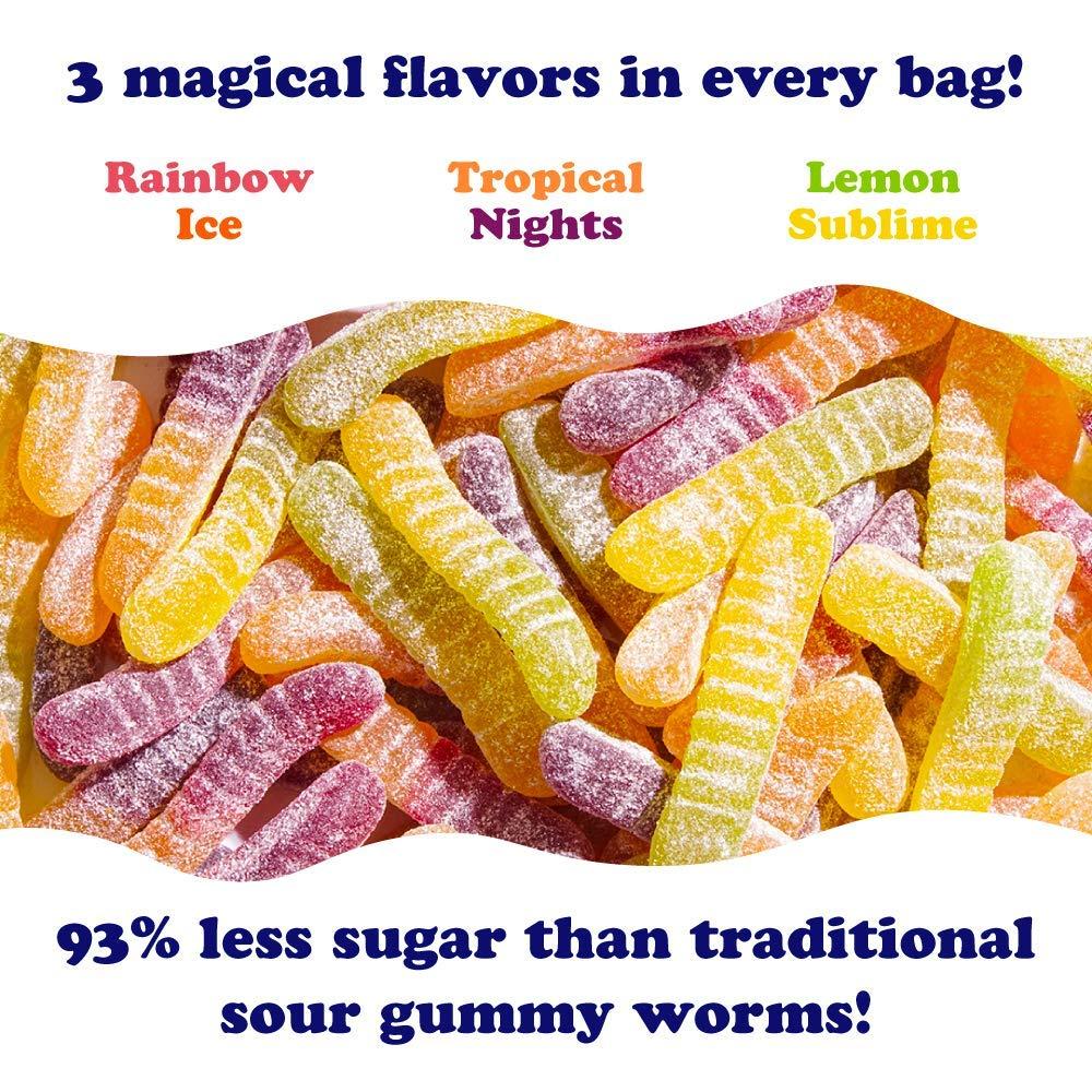 Project 7 Low Sugar Sour Gummy Worms Keto Candy & Vegan Candy with 3g