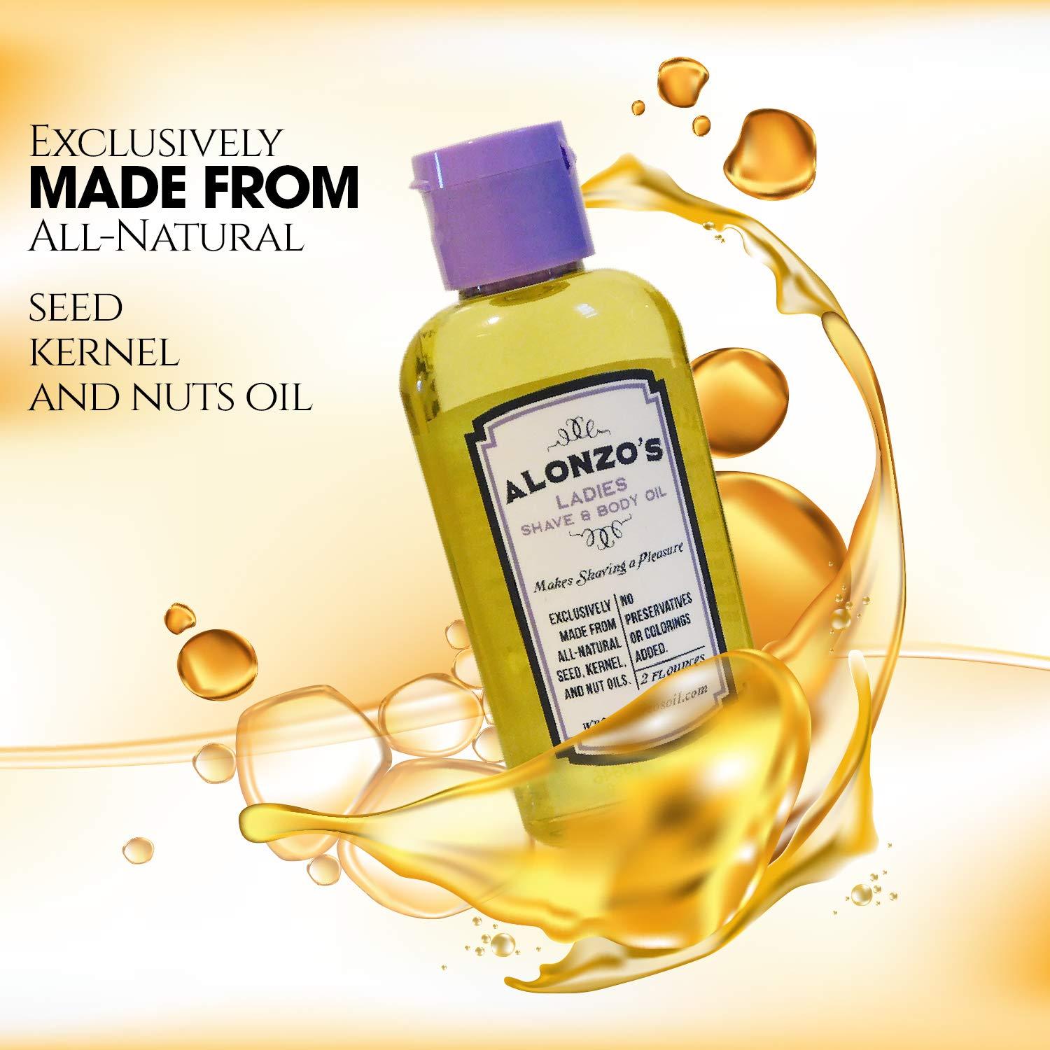 Alonzos Sensational Shave Shaving Oil for Women (2 Oz Bottle) All