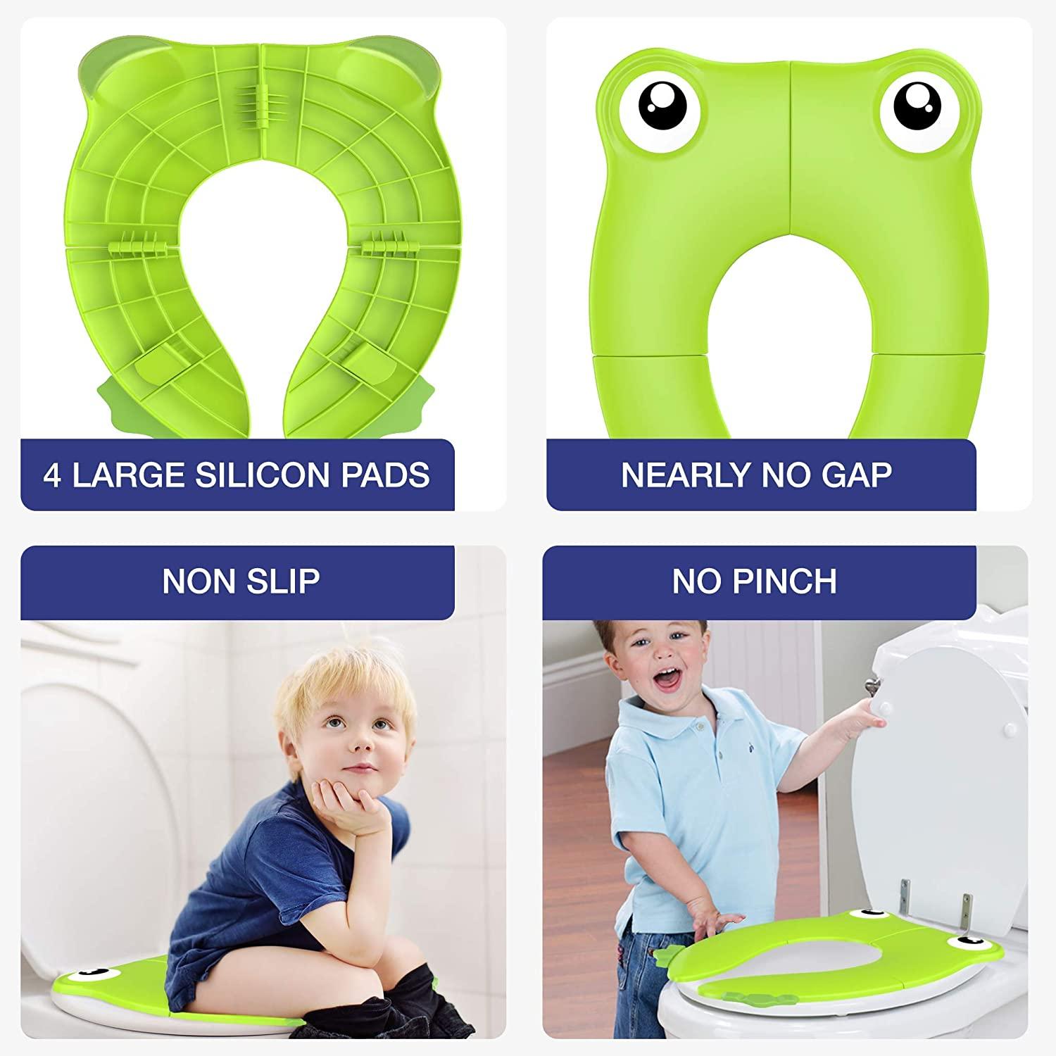 Portable Folding Large Non Slip Silionce Pads Potty Training Seat for