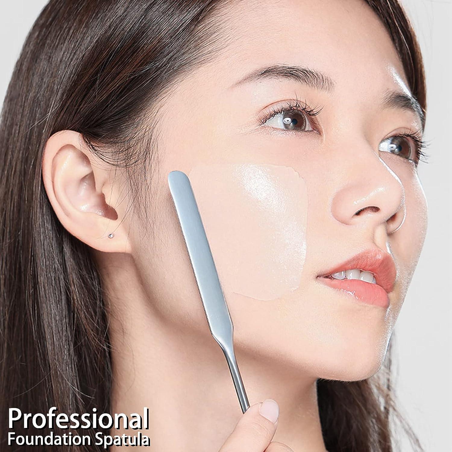 Erinde Korean Makeup Spatula Set Stainless Steel Foundation Spatula