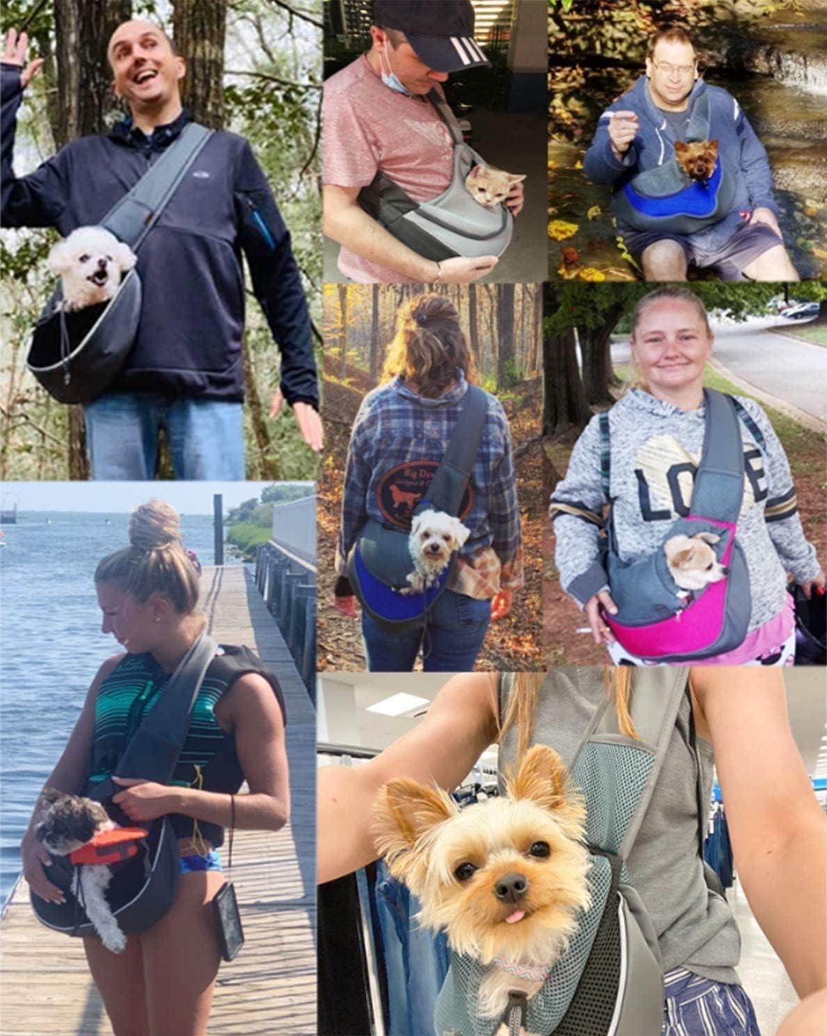 Hands-Free Small Dog Puppy Sling Carrier Adjustable Padded