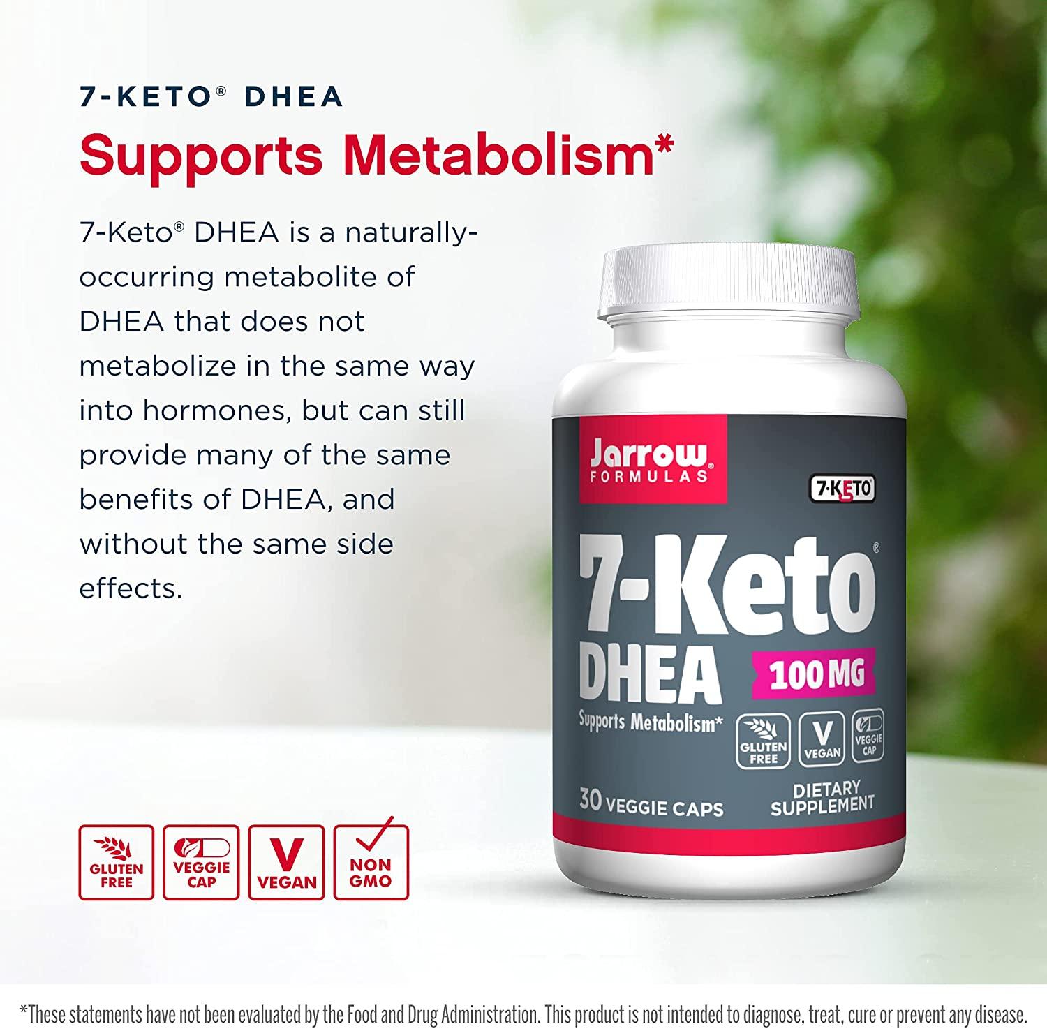 Jarrow Formulas 7Keto DHEA 100 mg 30 Veggie Caps