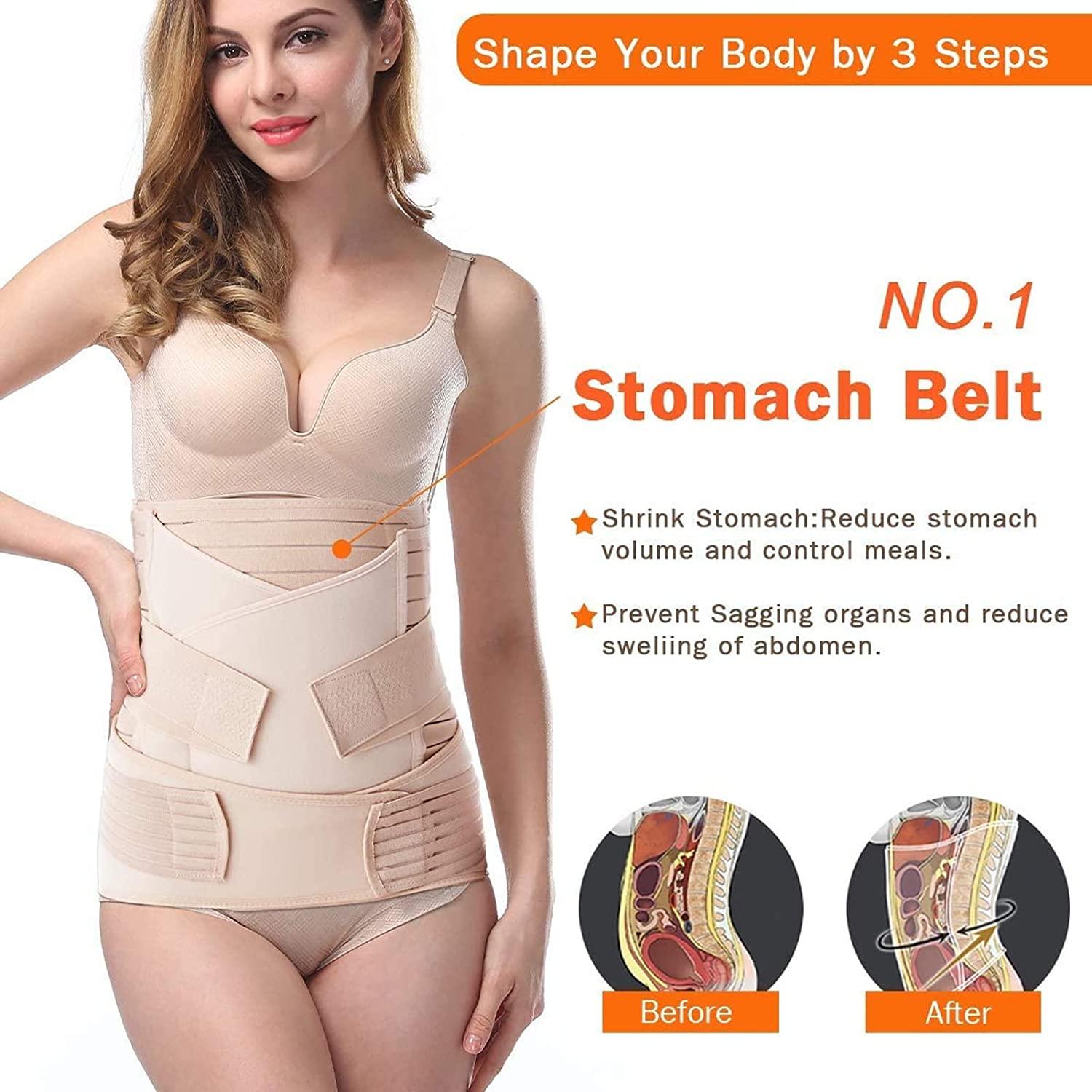 TIRAIN 3 in 1 Postpartum Belly Band Post Pregnancy postpartum belt for  women after birth Support Band Recovery BellyWaistPelvis Wrap Postnatal  Shapewear One Size One Size Nude