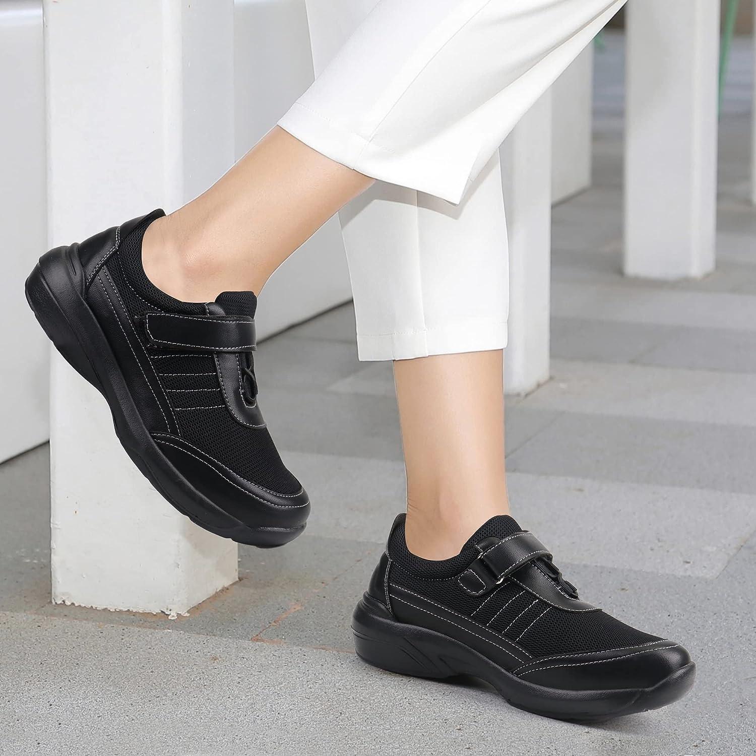 Ortho+rest Women Pain Relief Walking Shoes for Sensitive and Bunions Feet 9 Black