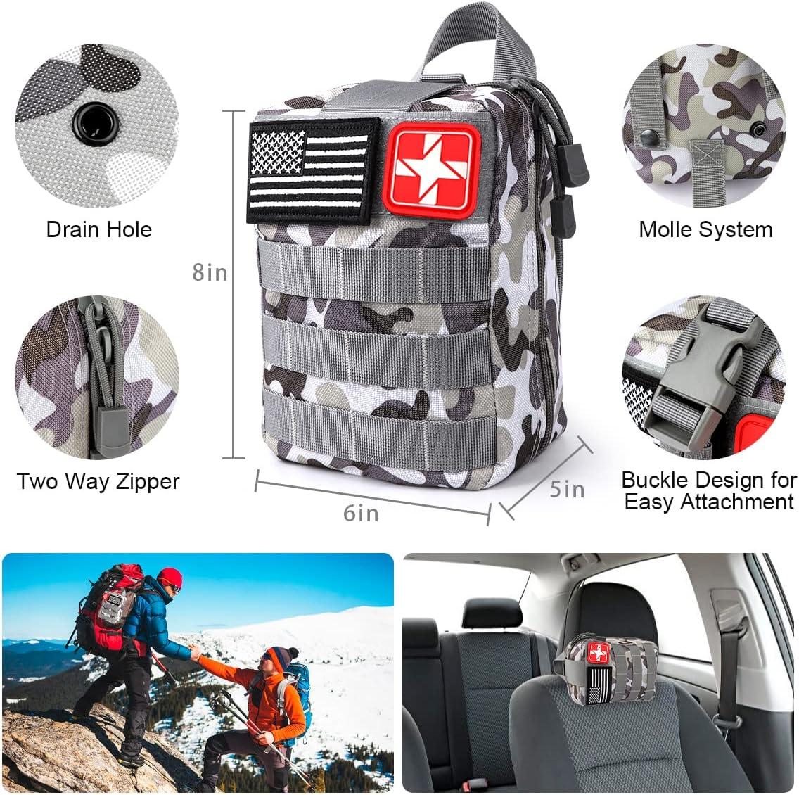 Survival Kit,222 PCS Emergency Survival Gear First Aid Kit with