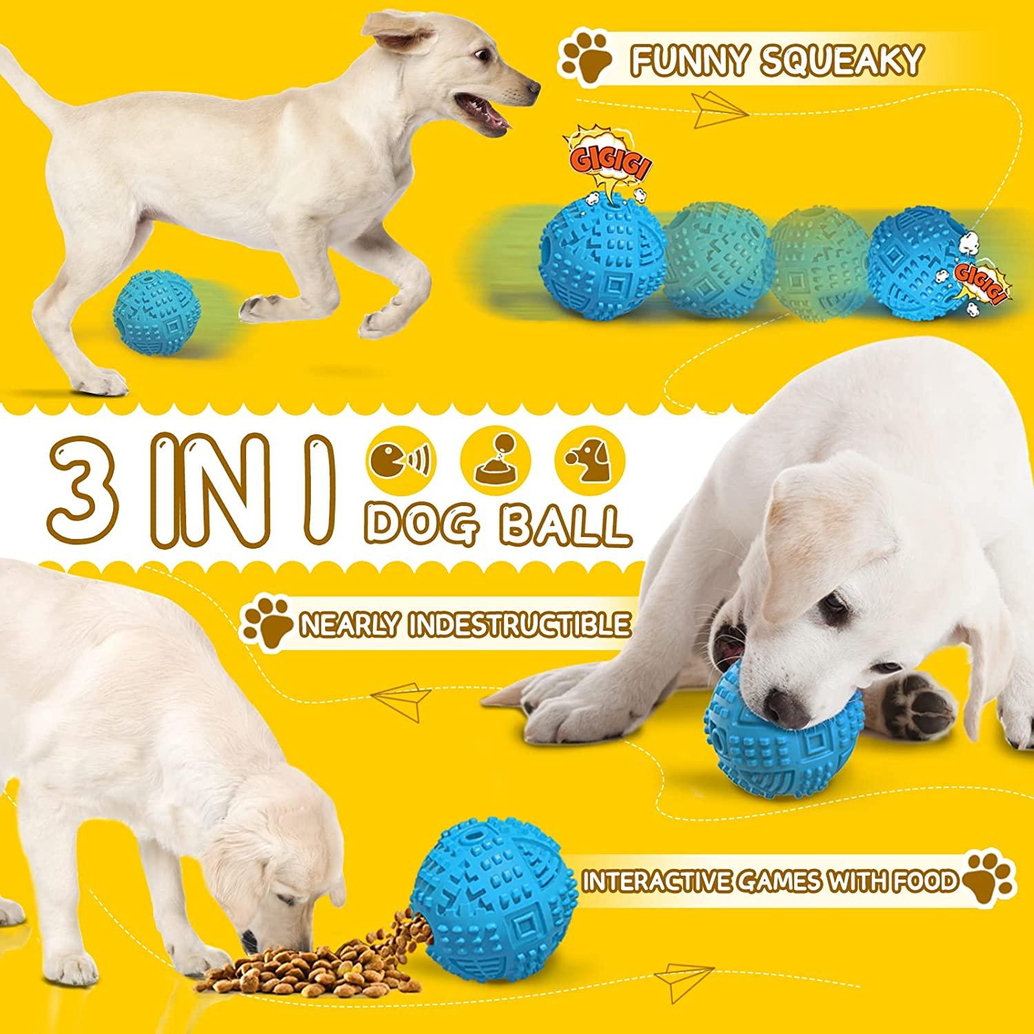 Dog Balls 5.6 inch Treat Dispensing Dog Toys for Aggressive Chewers Large  Breed, Puzzle Dog Treat Ball Dispenser Interactive Dog Toy for Medium Dogs