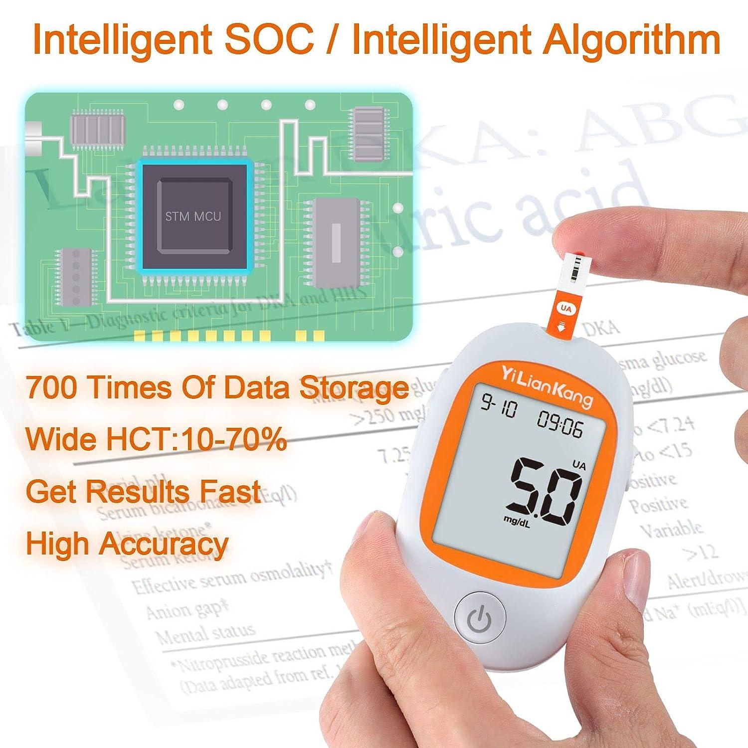 Uric Acid Test Kit Uric Acid Monitor 25Pcs Uric Acid Test Strips