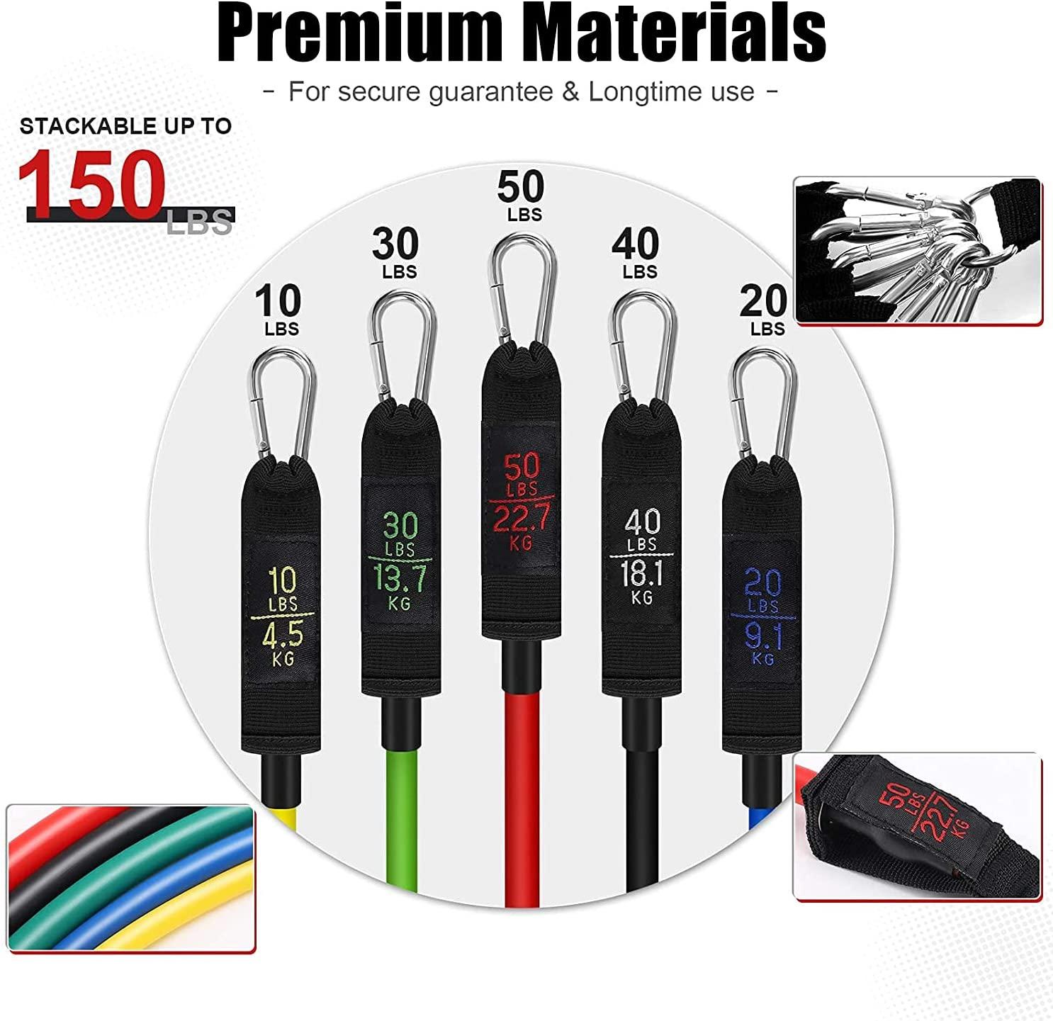 Ab Rollers Resistance Band Ankle Straps Hope Fitness Gear Pilates Bar Kit With Resistance Bands