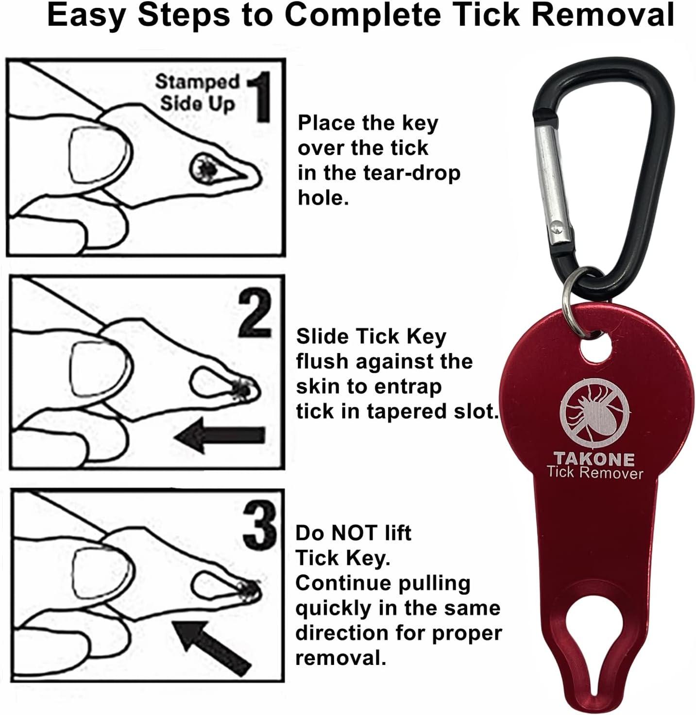 TAKONE Tick Tweezers Set Includes 1 Tick Card with Magnifying Glass and ...