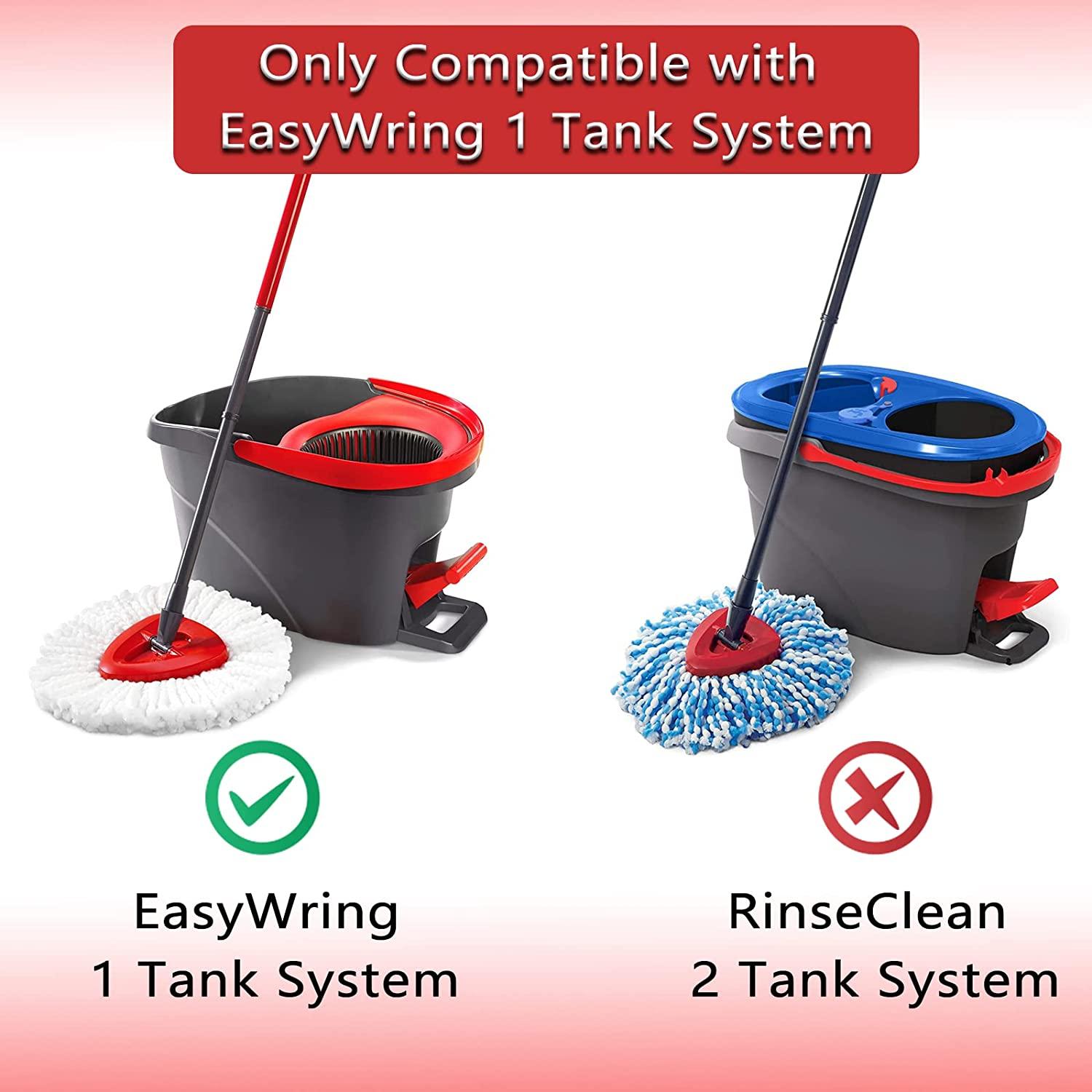 2 Pack Spin Mop Replacement Heads Compatible with OCedar EasyWring