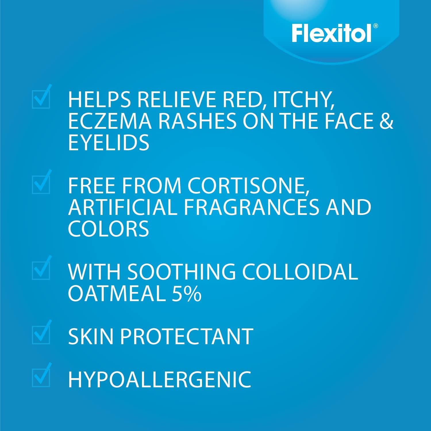 Flexitol USA Face & Eyelid Eczema Cream 40g / 1.4oz Soothing Relief