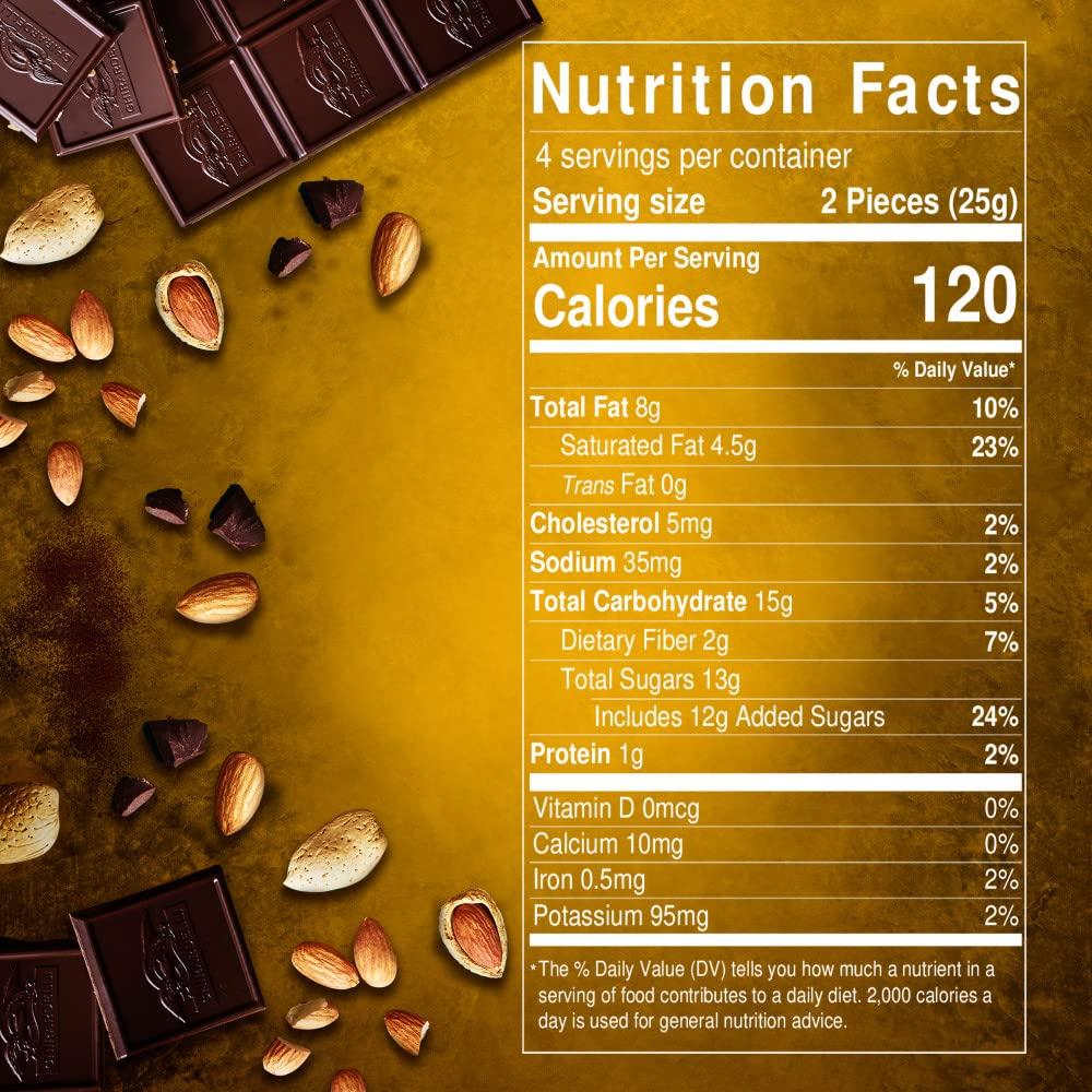 GHIRARDELLI Intense Dark Chocolate Bar with Toffee Almond 3.5 Oz