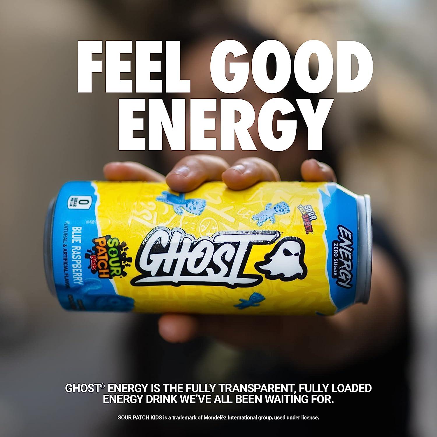 Ghost Energy Sugar-Free Energy Drink 12-Pack - Sour Patch Kids Blue  Raspberry - 16oz - Natural Caffeine & Focus - Vegan Friendly | Buy Now with  Express International Delivery | GoSupps.com