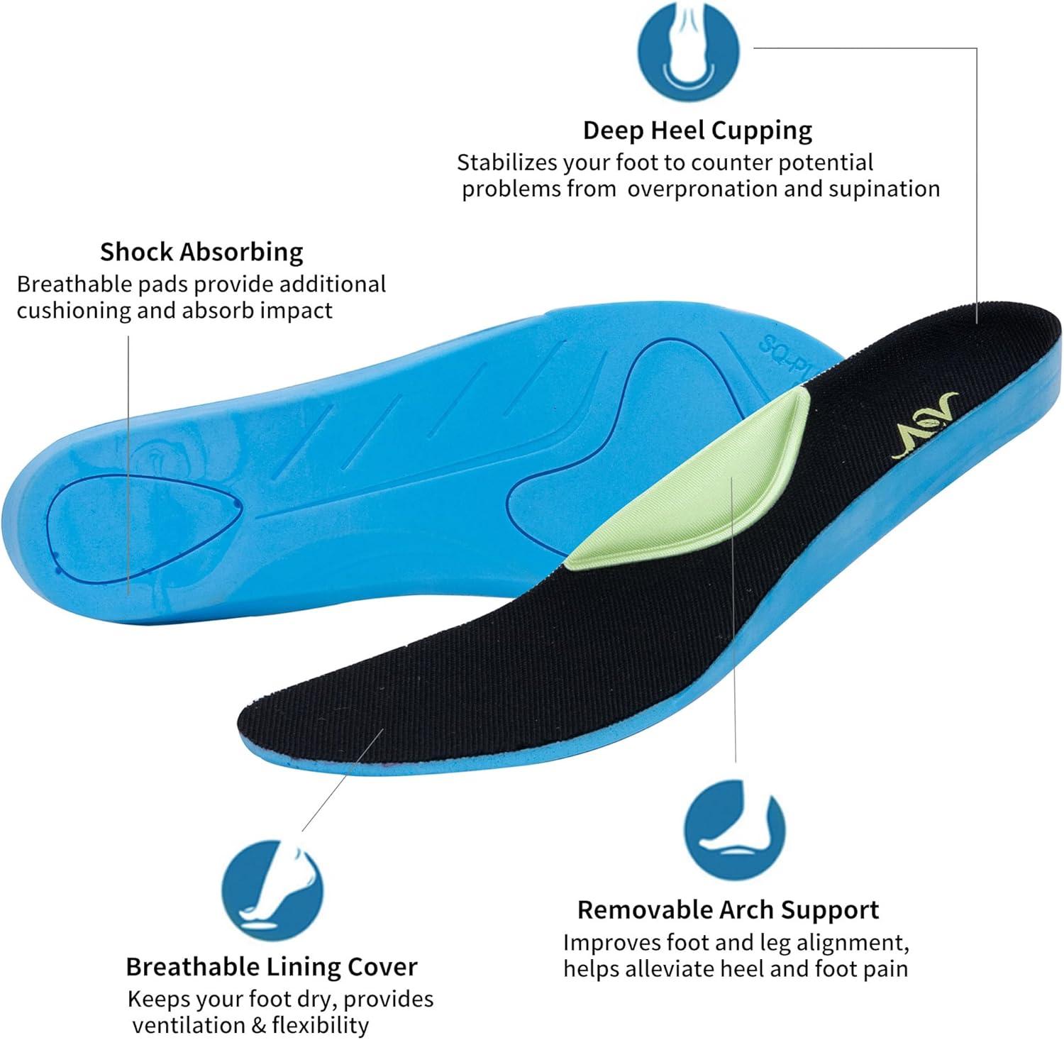 QAUPPE Women's Walking Shoes with Arch Support Wide Plantar