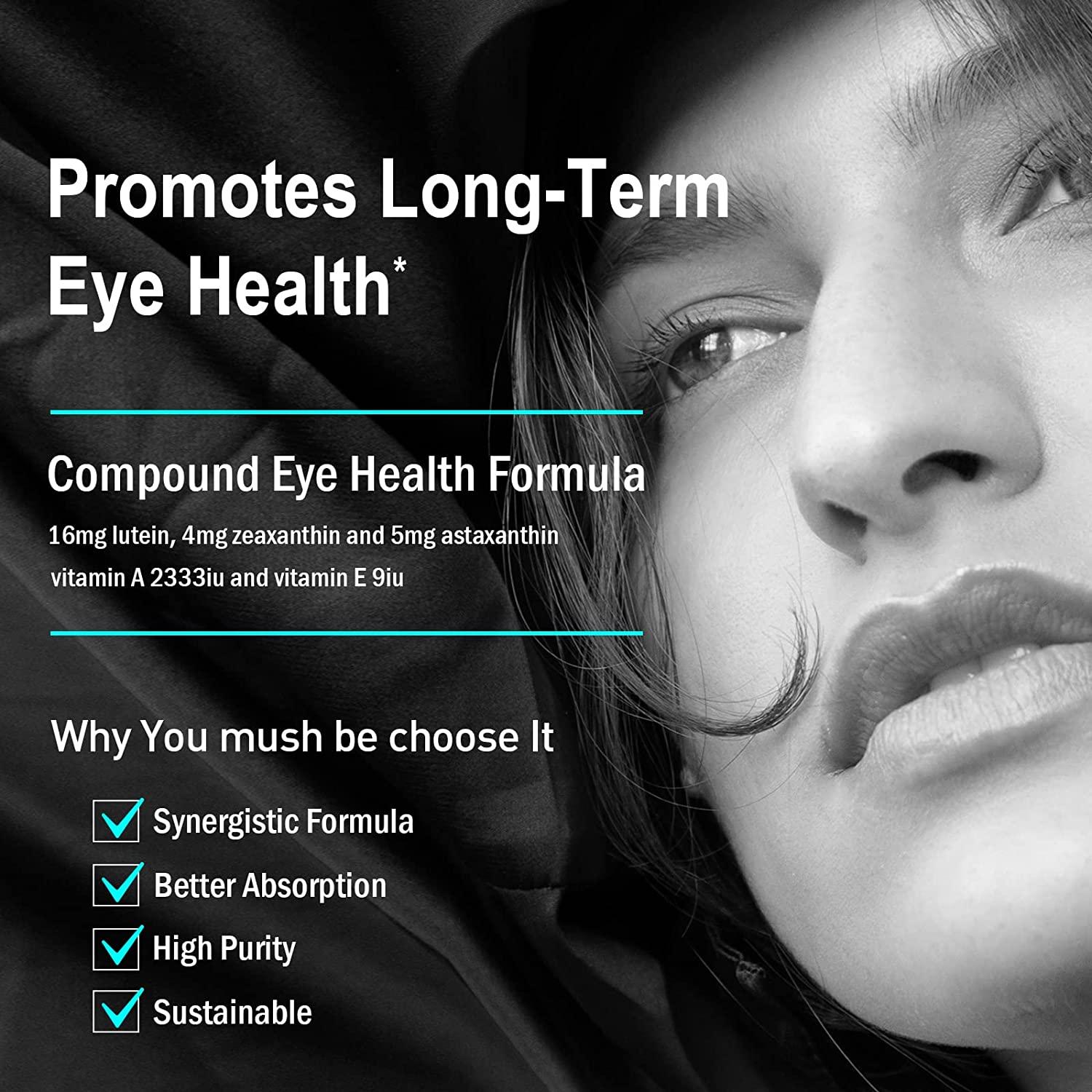 Dr. Brian Eye Vitamins Lutein 16mg, Zeaxanthin 4mg, Astaxanthin 5mg