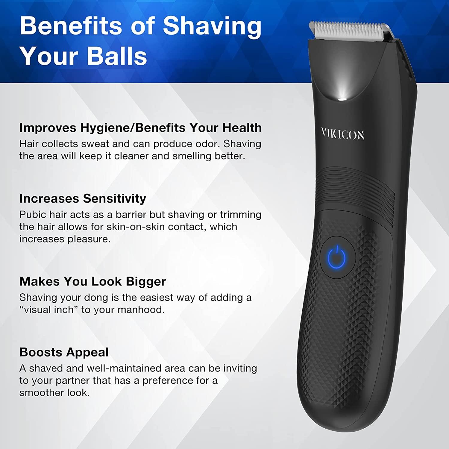 VIKICON Electric Body Trimmer & Shaver for Men Pubic Hair Groomer with Ceramic Blade