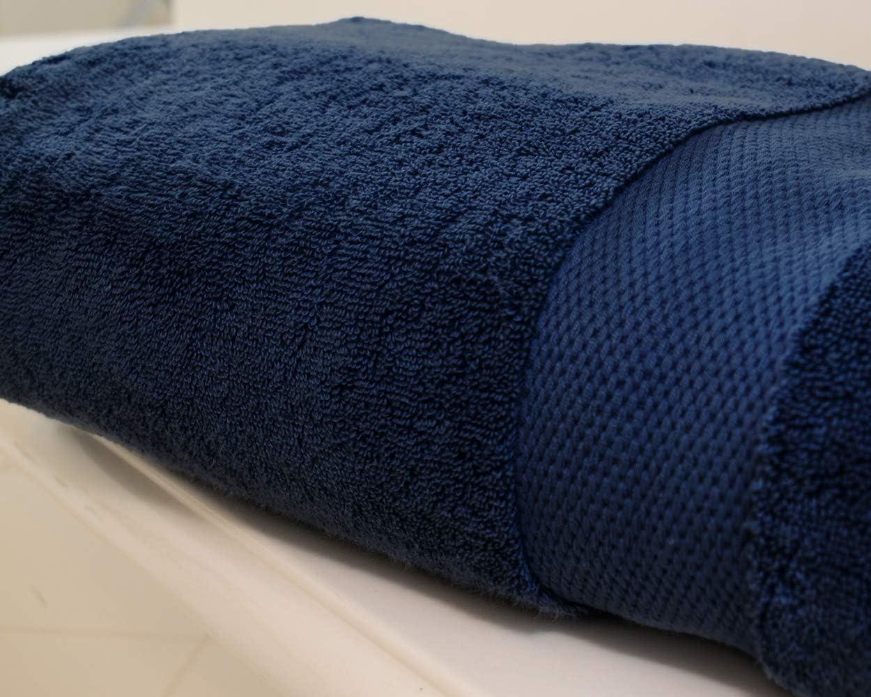 Premium Cotton Bath Sheets (Navy Blue, 30x60 Inch) Luxury Bath Towel  Perfect for Home, Bathrooms, Pool and Gym Ringspun Cotton (4, Navy Blue)