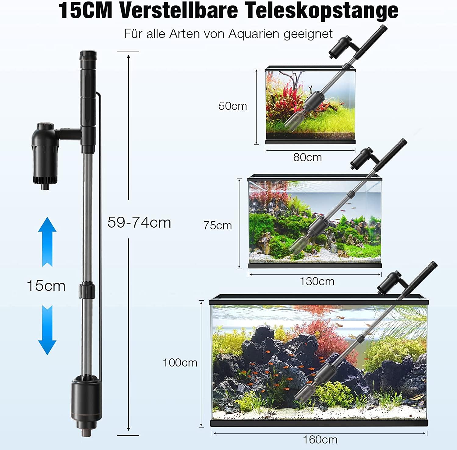 Bedee 6in1 Electric Aquarium Gravel Cleaner & Fish Tank Vacuum Kit