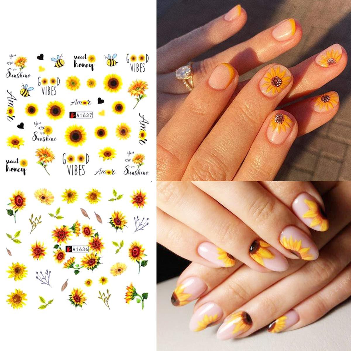 NEW NAIL ART 2023 🌻 Sunflower Nails 3 Different Ways! - YouTube