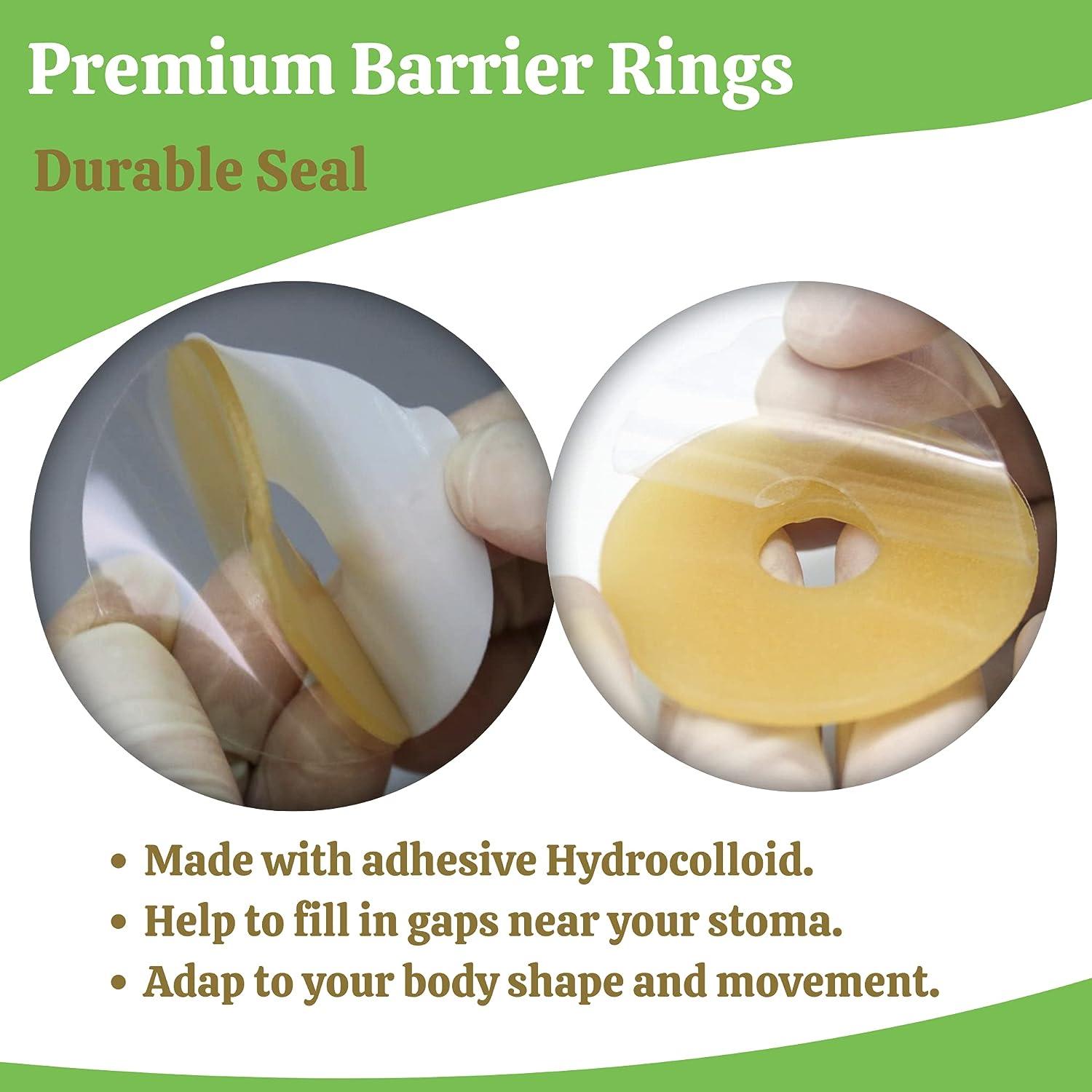 Elastic Moldable Ostomy Barrier Rings Outer Diameter 2" (48mm) 4mm Thickness Ostomy Supplies