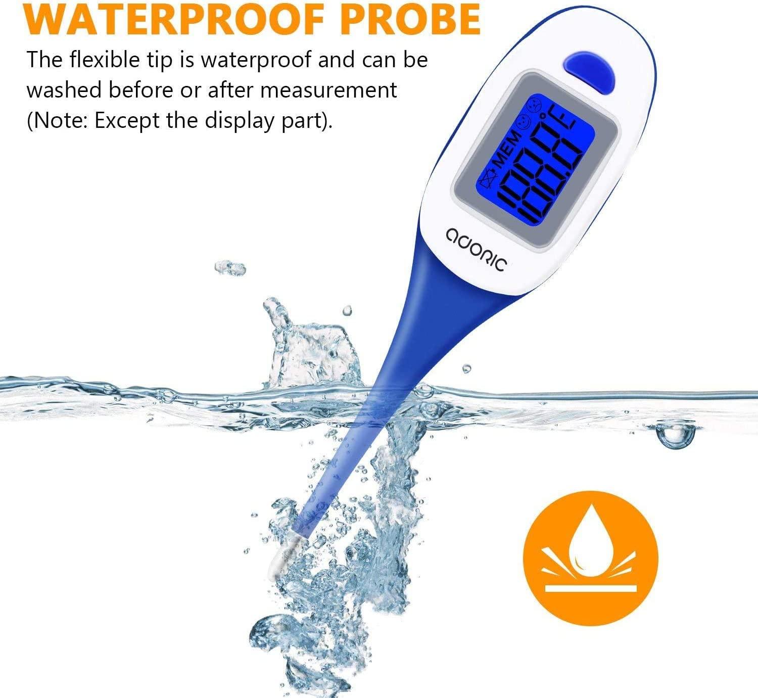 Digital Thermometer, Accurate Oral Thermometer with Flexible Tip