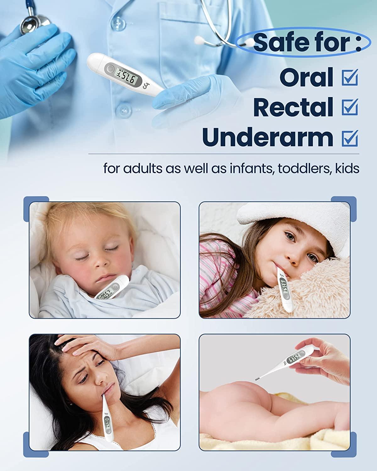 Clinical Guard Digital Oral Thermometer for Adults and Kids, Rectal  Thermometer for Children, Frog Themed