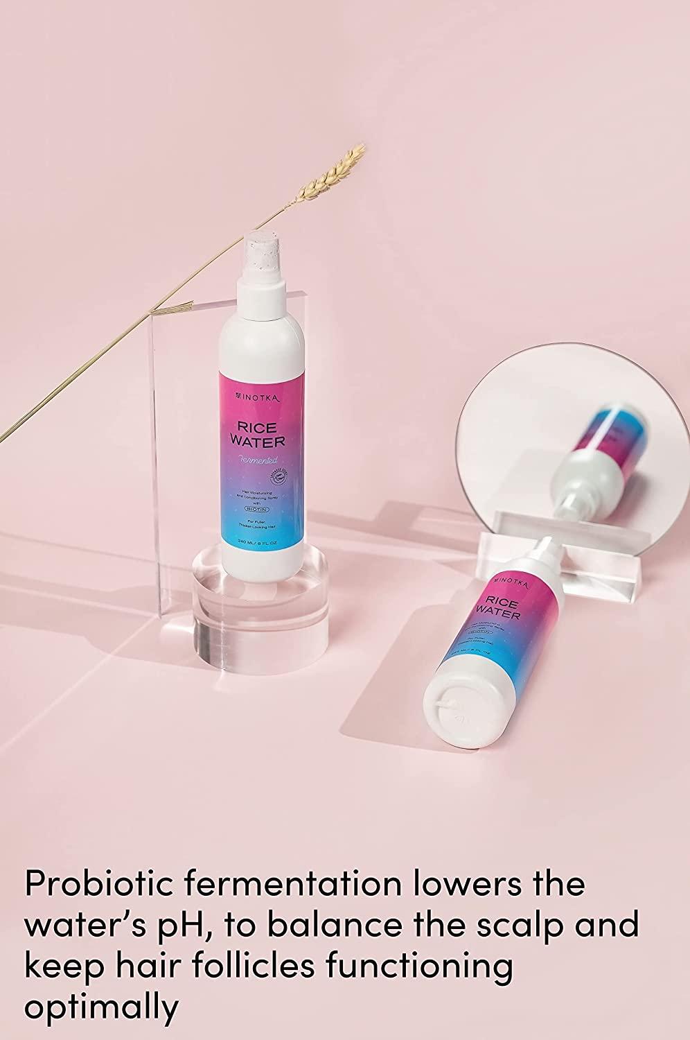 Fermented Rice Water Hair Mist for Hair Growth (8 oz) with Biotin and